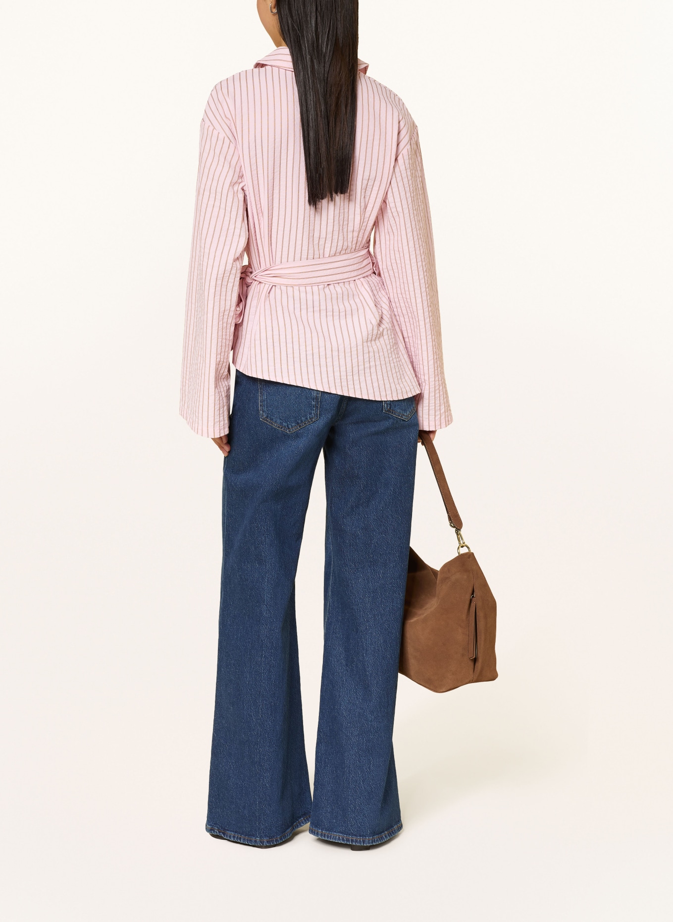 NEO NOIR Bluzka kopertowa TIFUNA: RÓŻOWY / BRĄZOWY