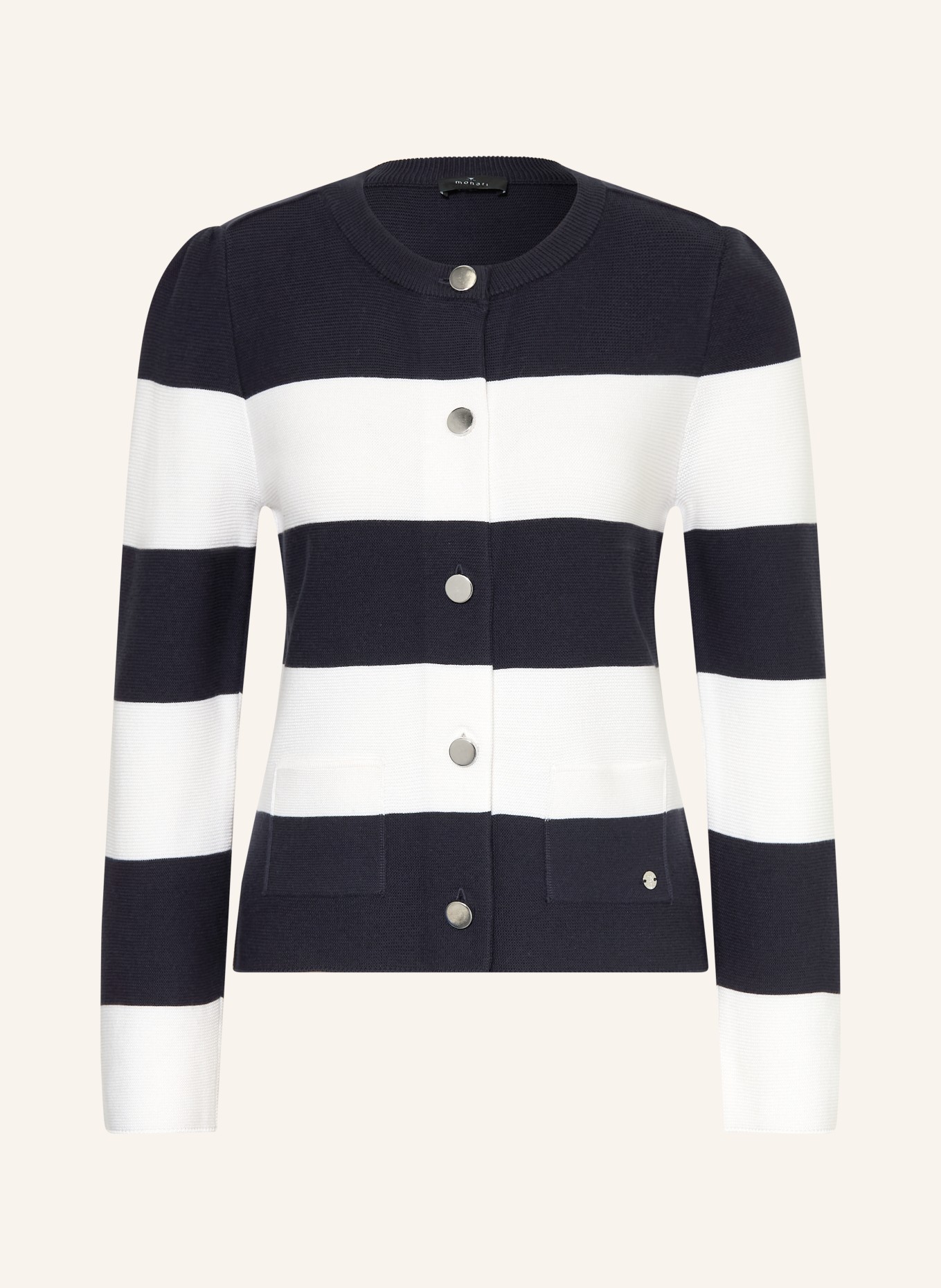 monari Strickjacke: DUNKELBLAU / WEISS
