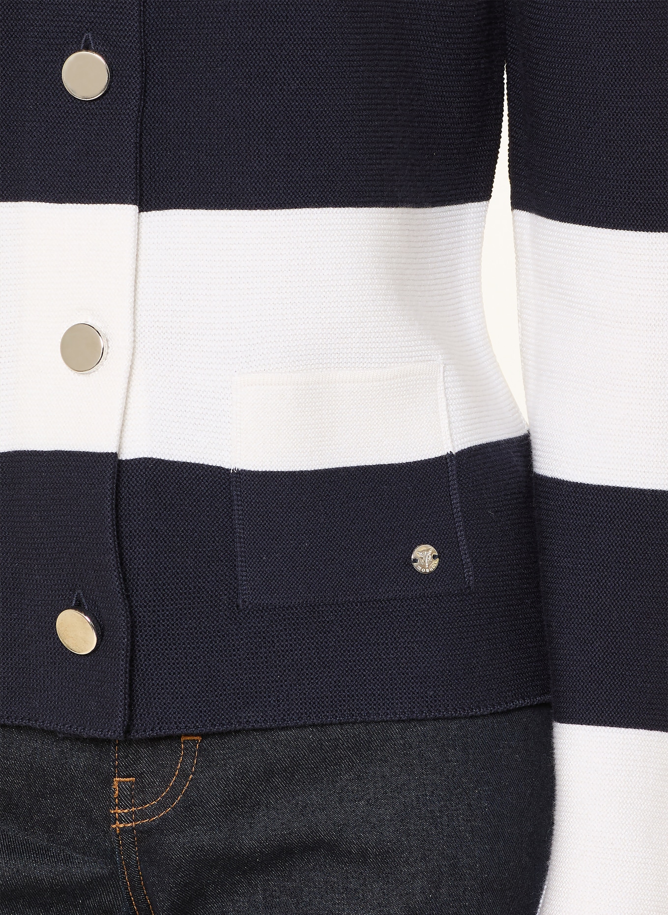 monari Strickjacke: DUNKELBLAU / WEISS