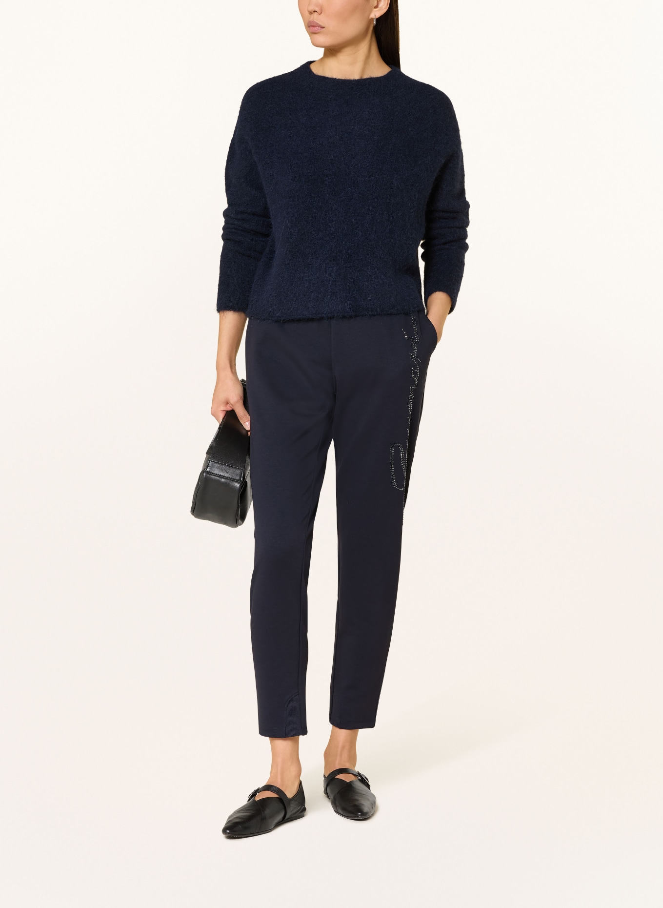 monari Sweatpants mit Schmucksteinen: DUNKELBLAU