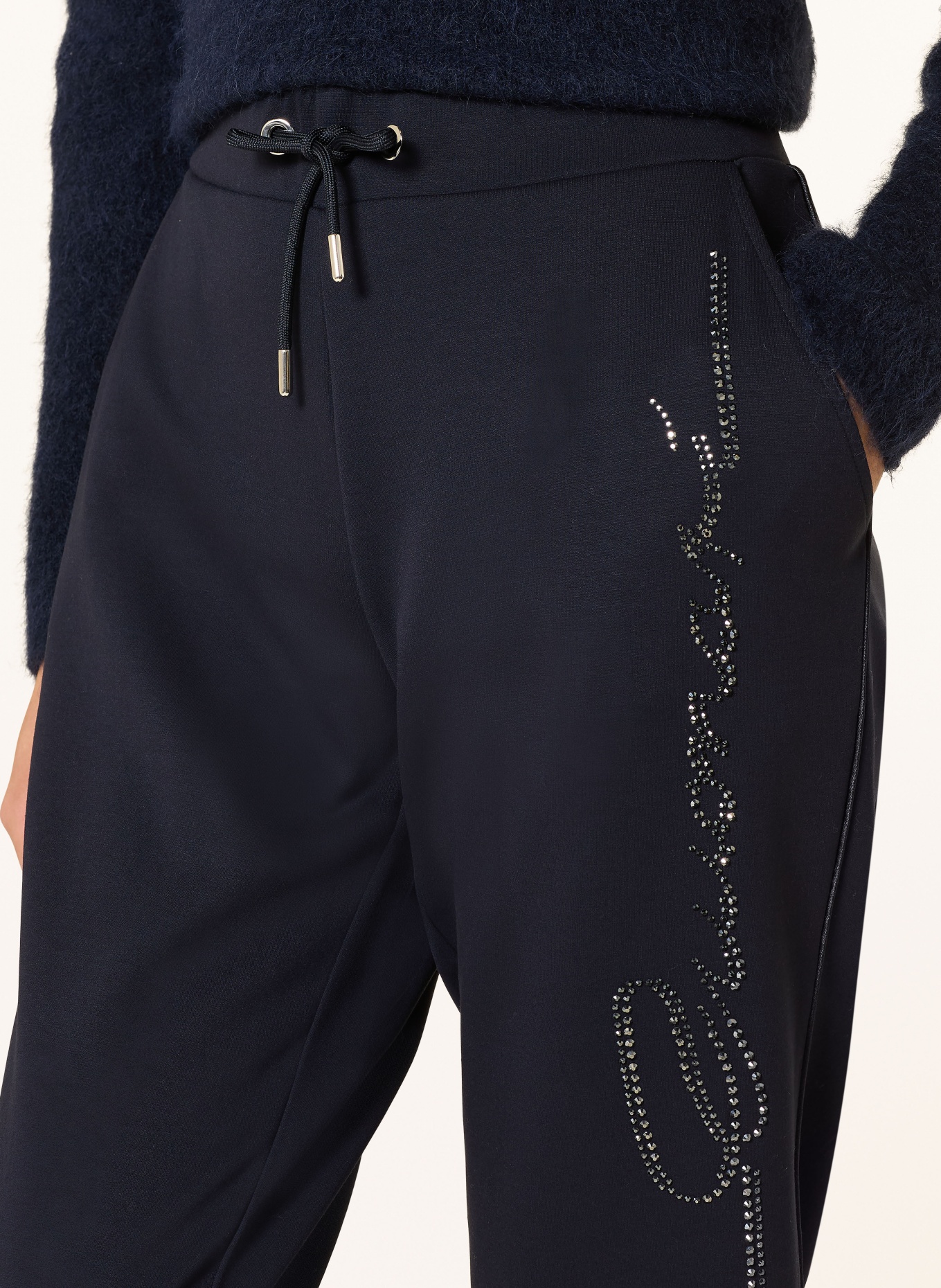 monari Sweatpants mit Schmucksteinen: DUNKELBLAU
