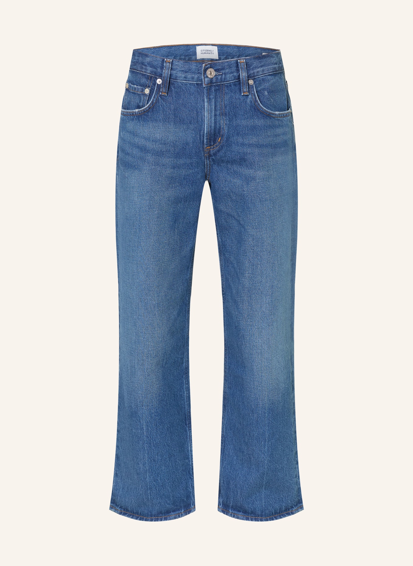 CITIZENS of HUMANITY Krátké džíny FAYE: AZRBL AZURE BLUE (MD/DK INDIGO)