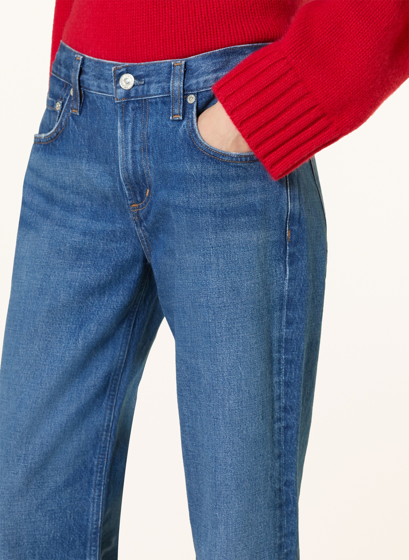 CITIZENS of HUMANITY Krátké džíny FAYE: AZRBL AZURE BLUE (MD/DK INDIGO)