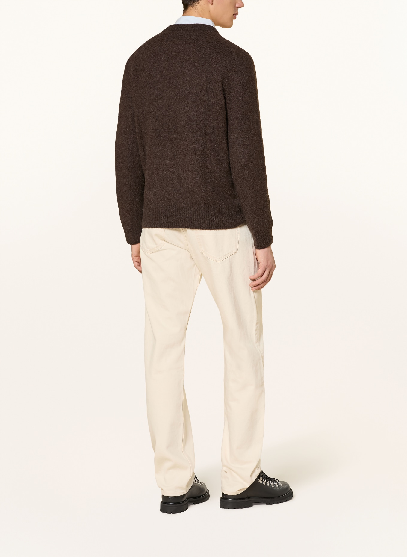 ARKET Sweter SEBALDUS z alpaką: CIEMNOBRĄZOWY