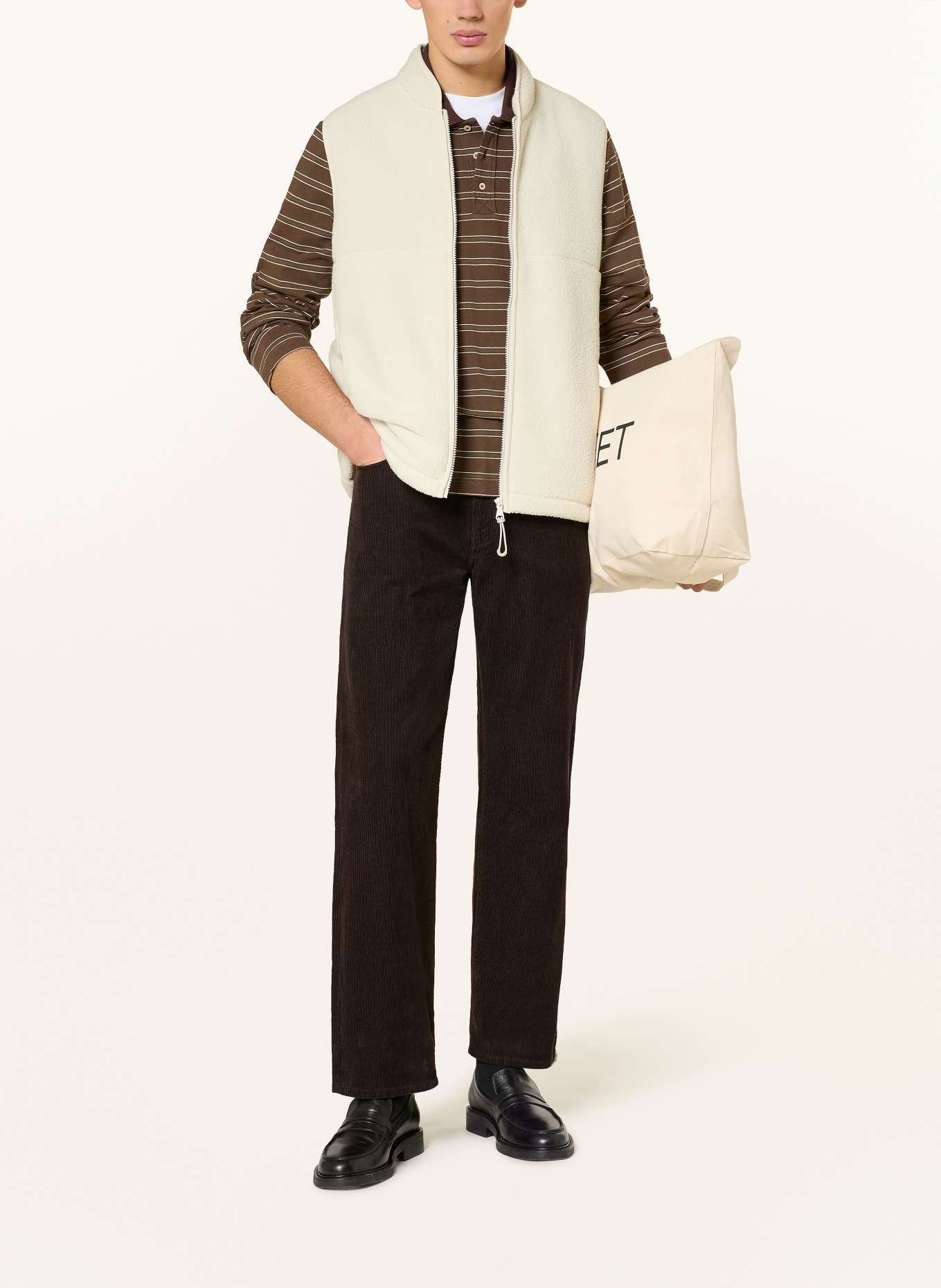 ARKET Fleeceweste: ECRU