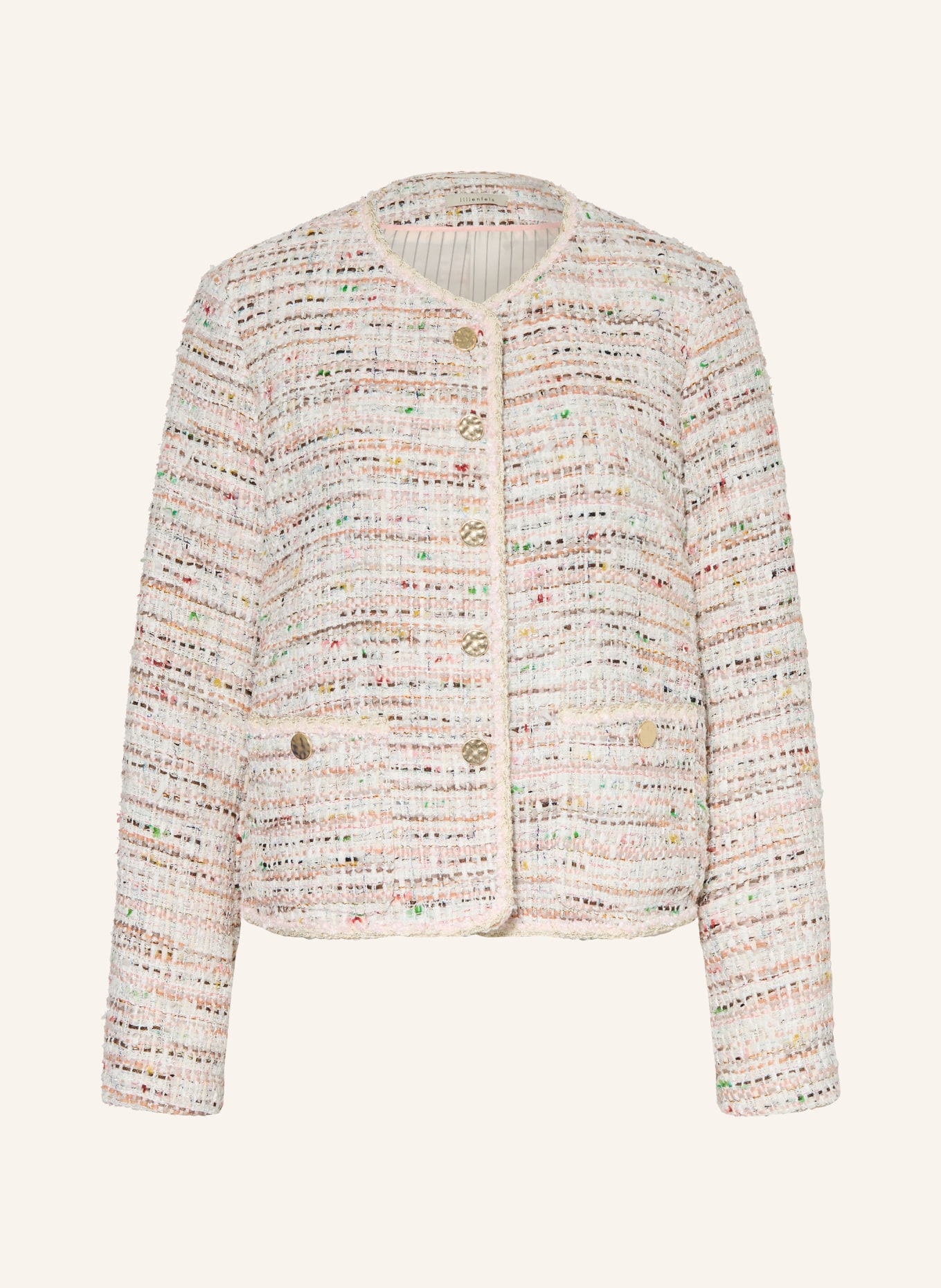 lilienfels bouclé jacket: ROSE / BROWN / GREEN