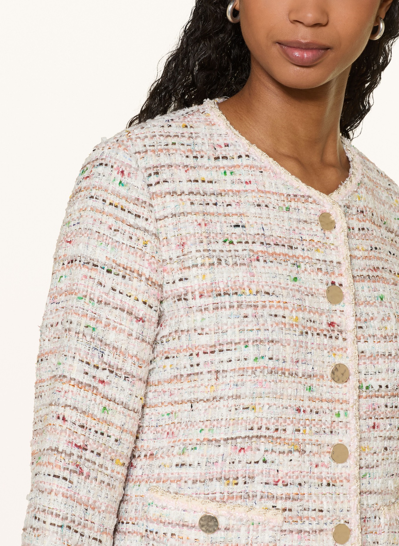 lilienfels bouclé jacket: ROSE / BROWN / GREEN