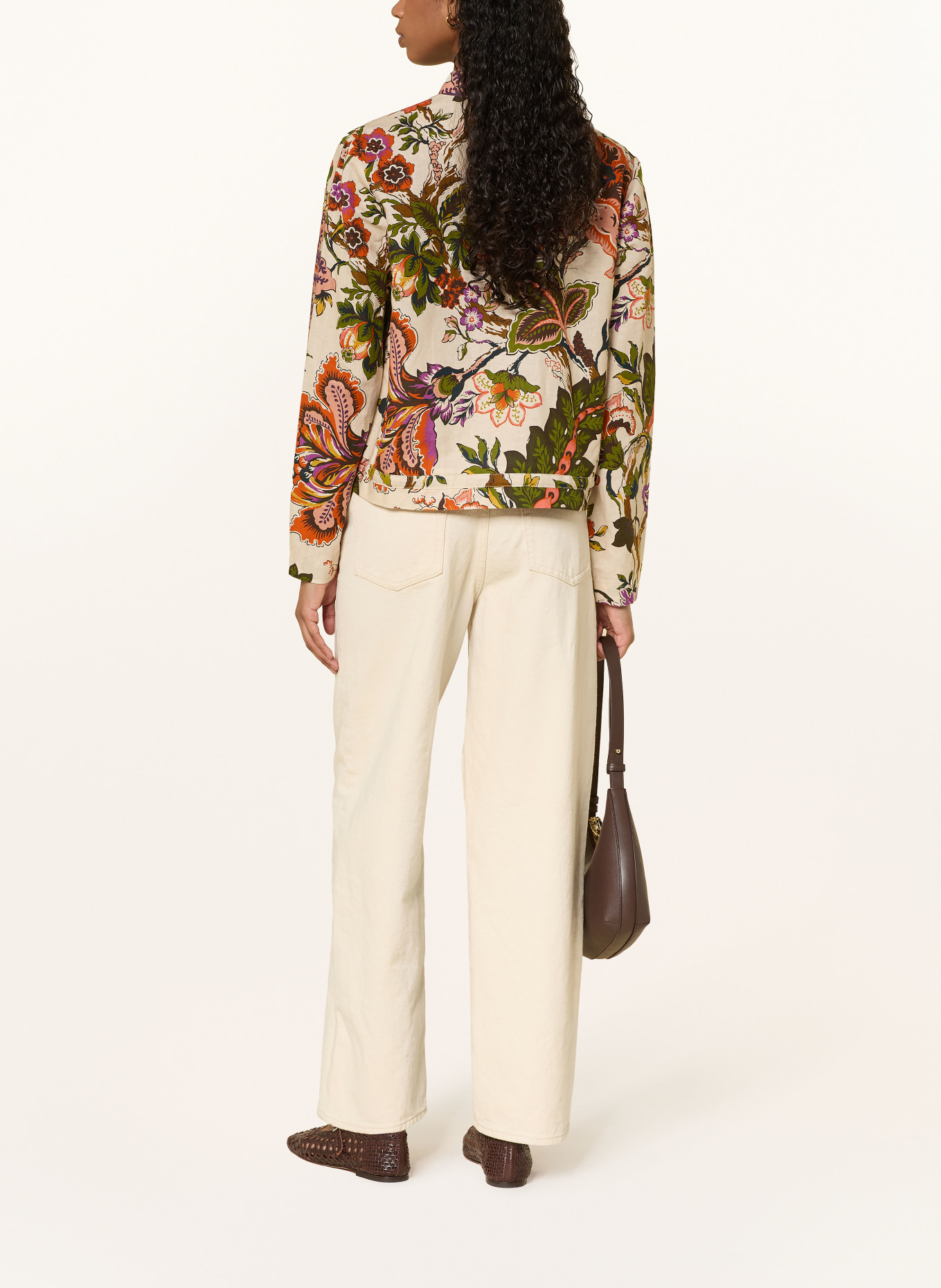 lilienfels Jacke mit Leinen: ROT / LILA / GRÜN