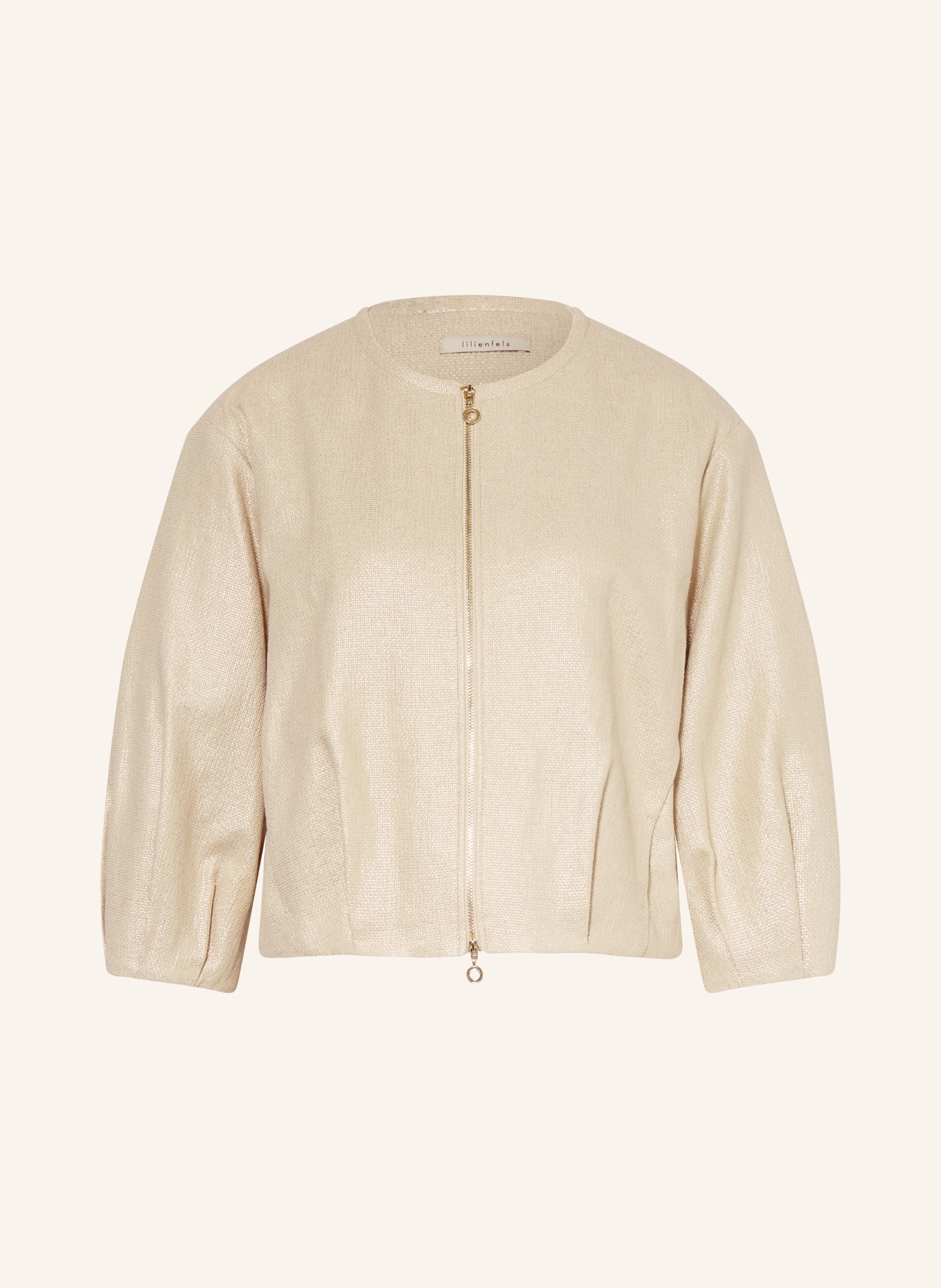 lilienfels Blouson with 3/4 sleeves and glitter thread: GOLD