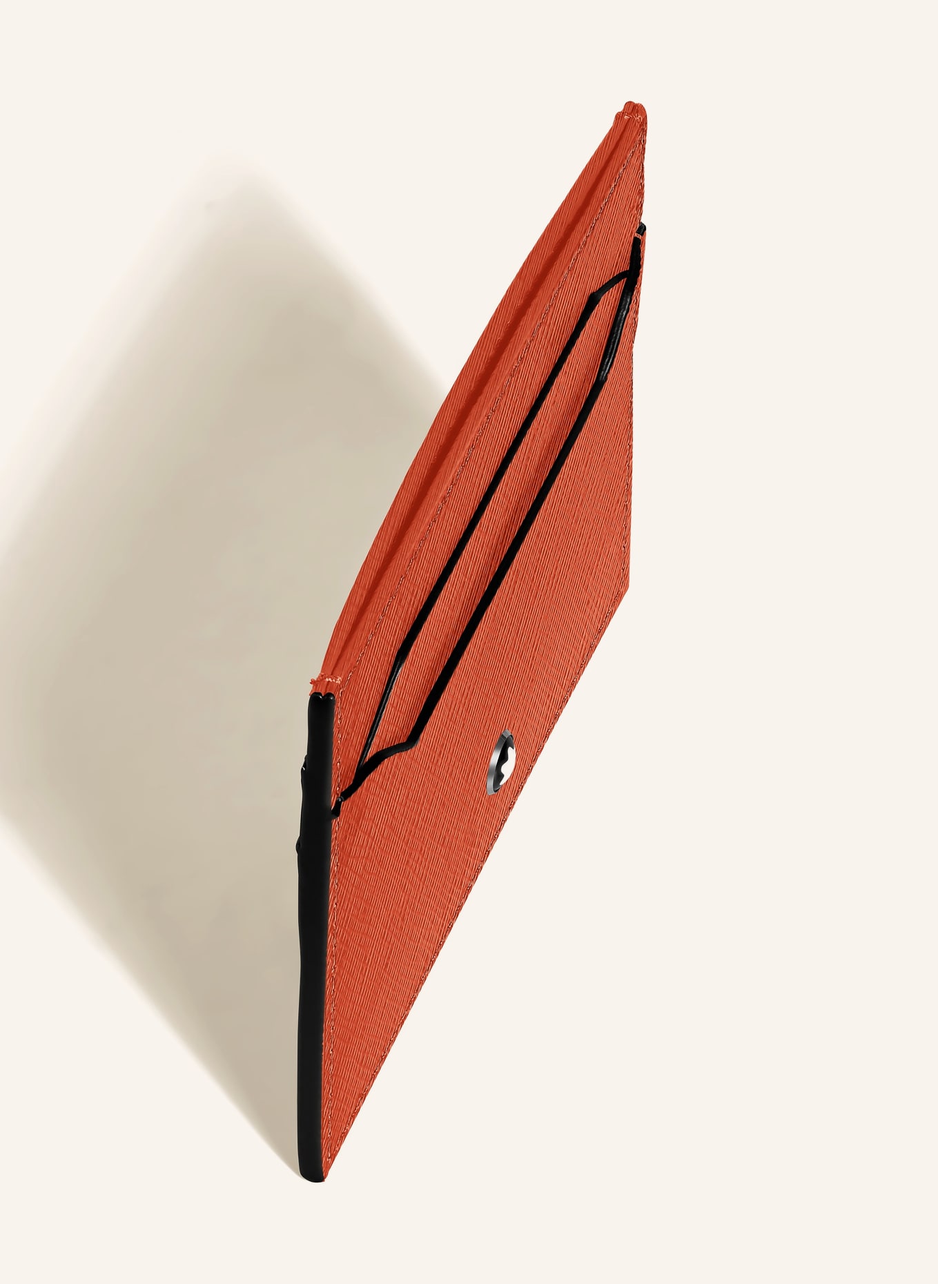 MONTBLANC Sartorial Saffiano Card Holder: DARK ORANGE