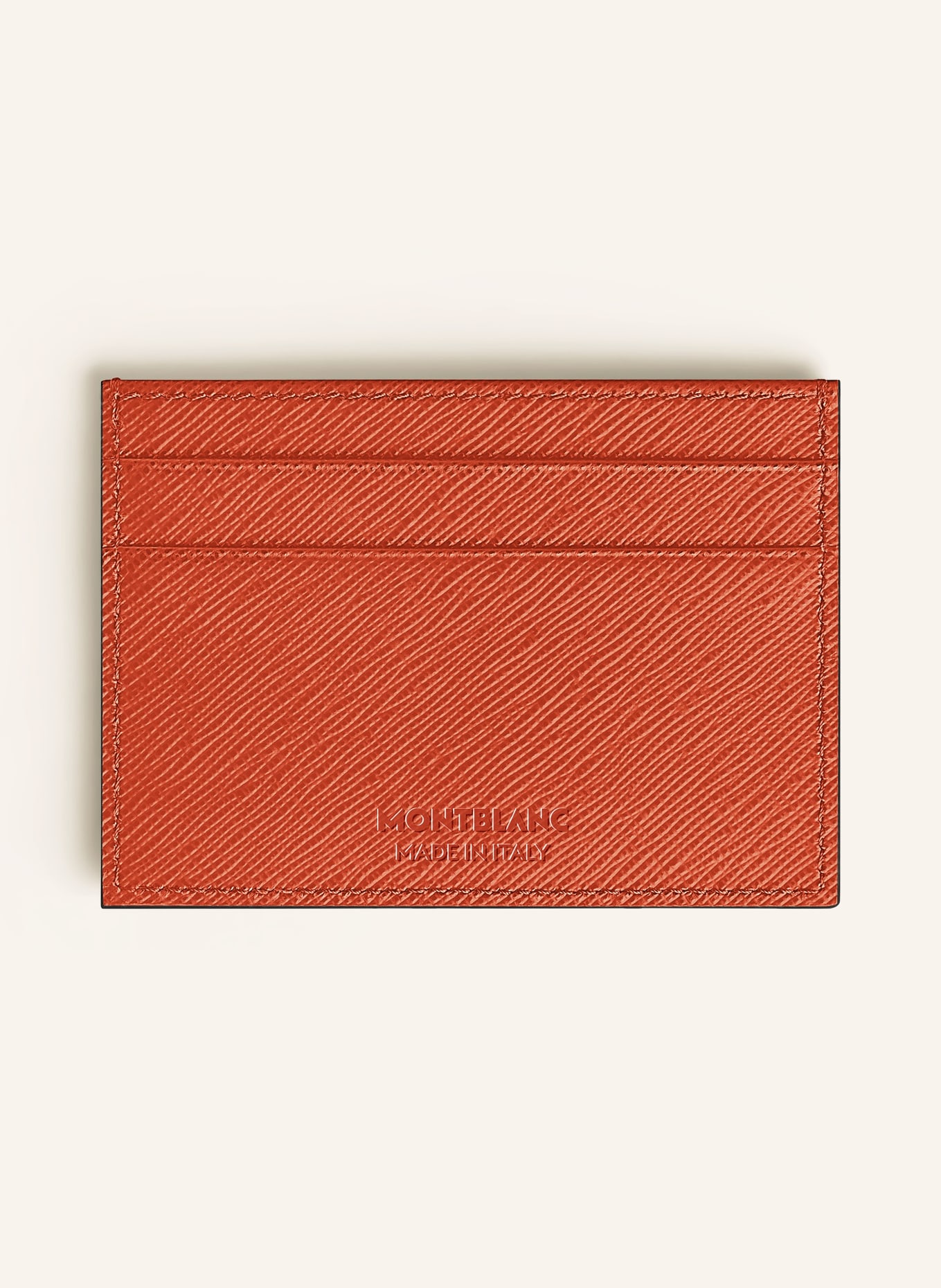 MONTBLANC Sartorial Saffiano Card Holder: DARK ORANGE