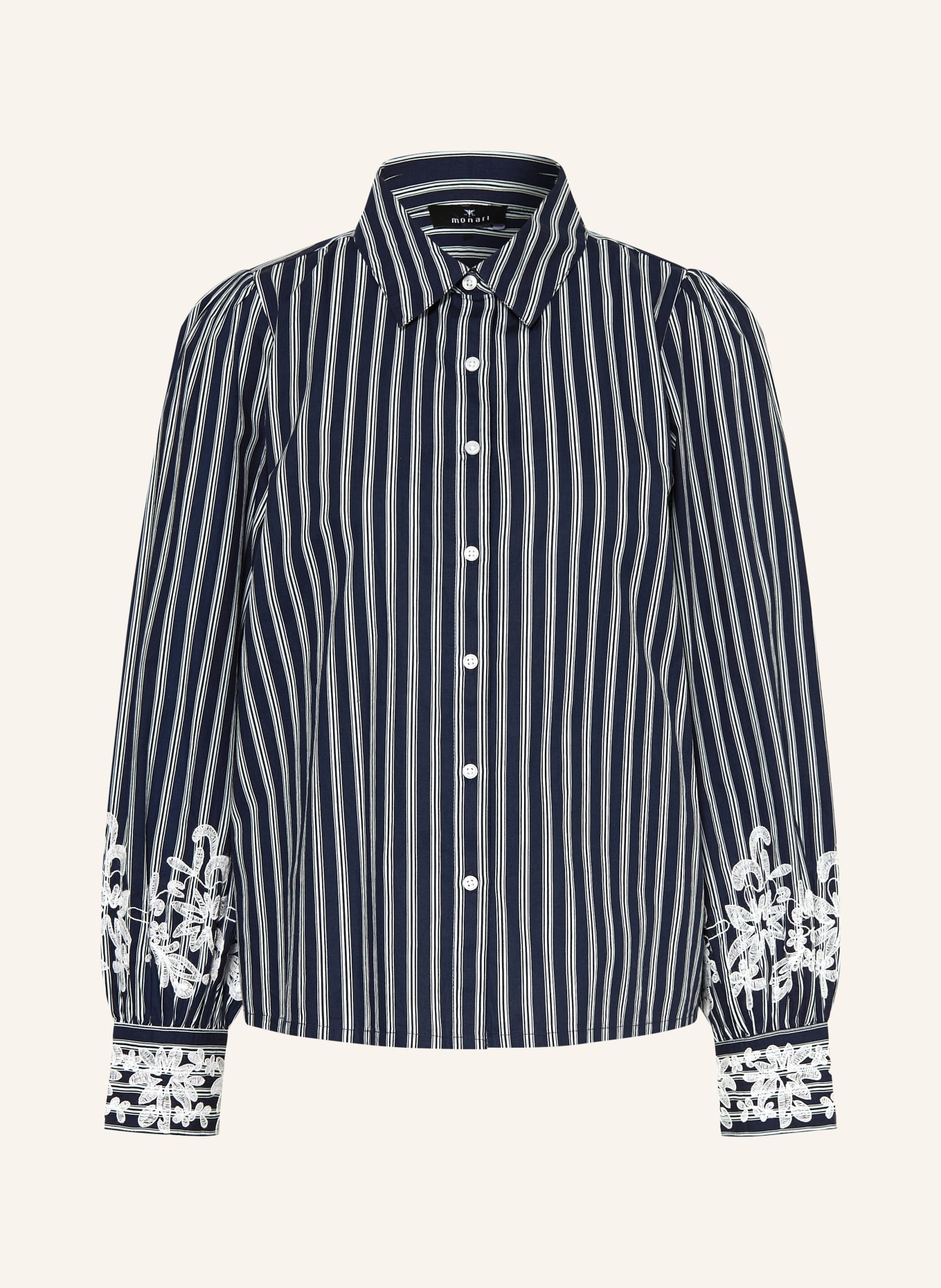 monari Hemdbluse: DUNKELBLAU / WEISS