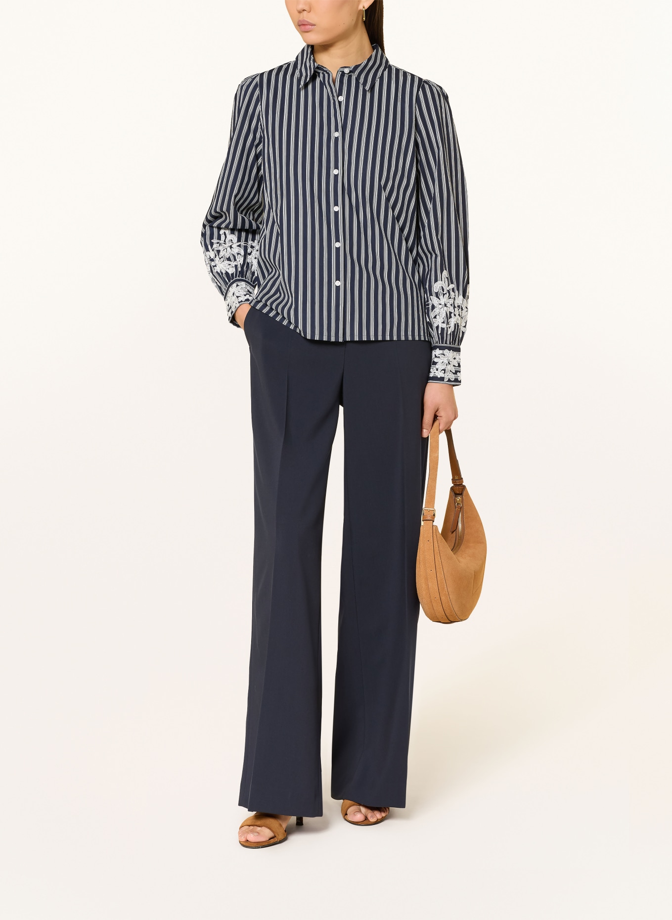 monari Hemdbluse: DUNKELBLAU / WEISS