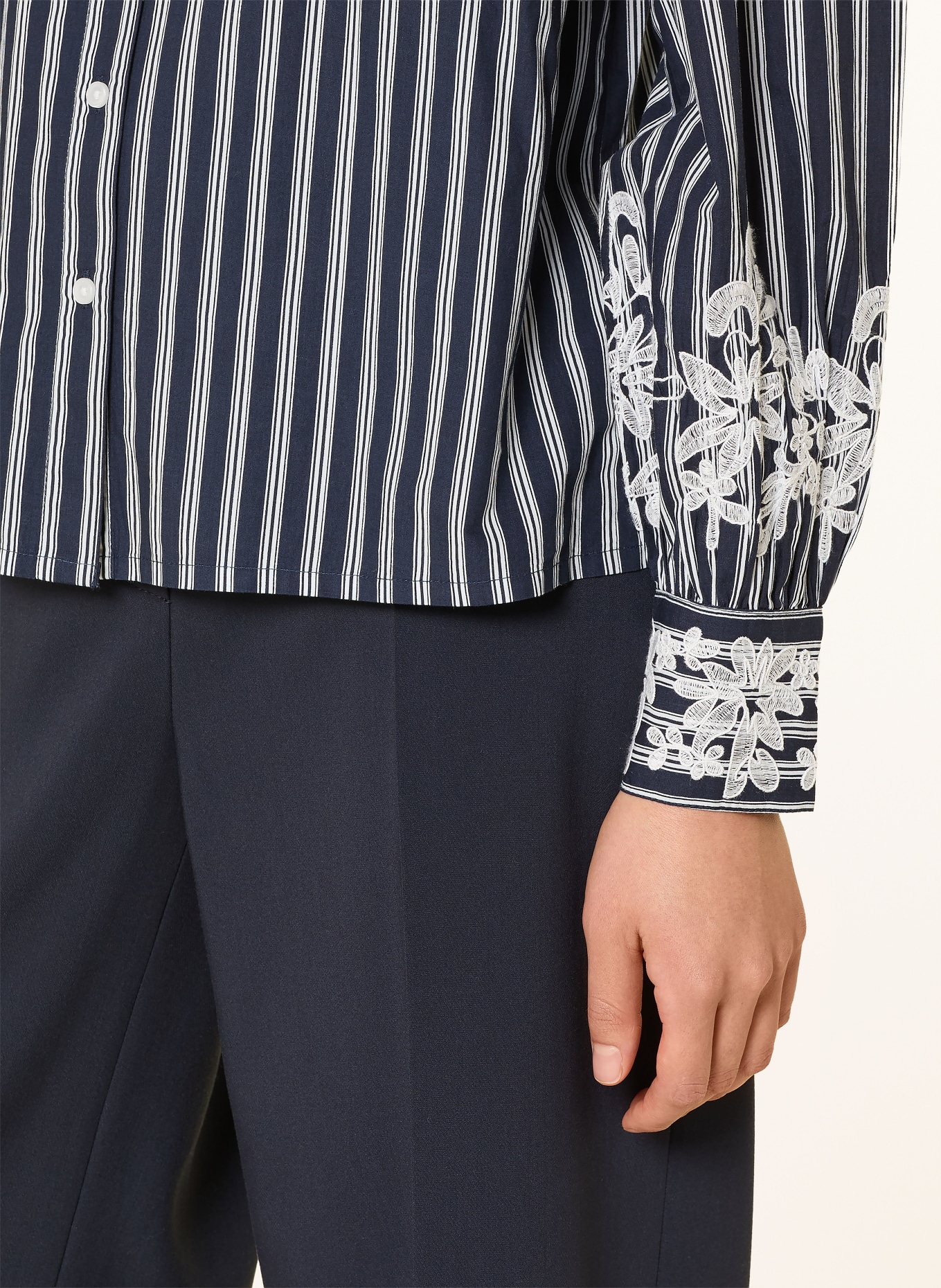 monari Hemdbluse: DUNKELBLAU / WEISS