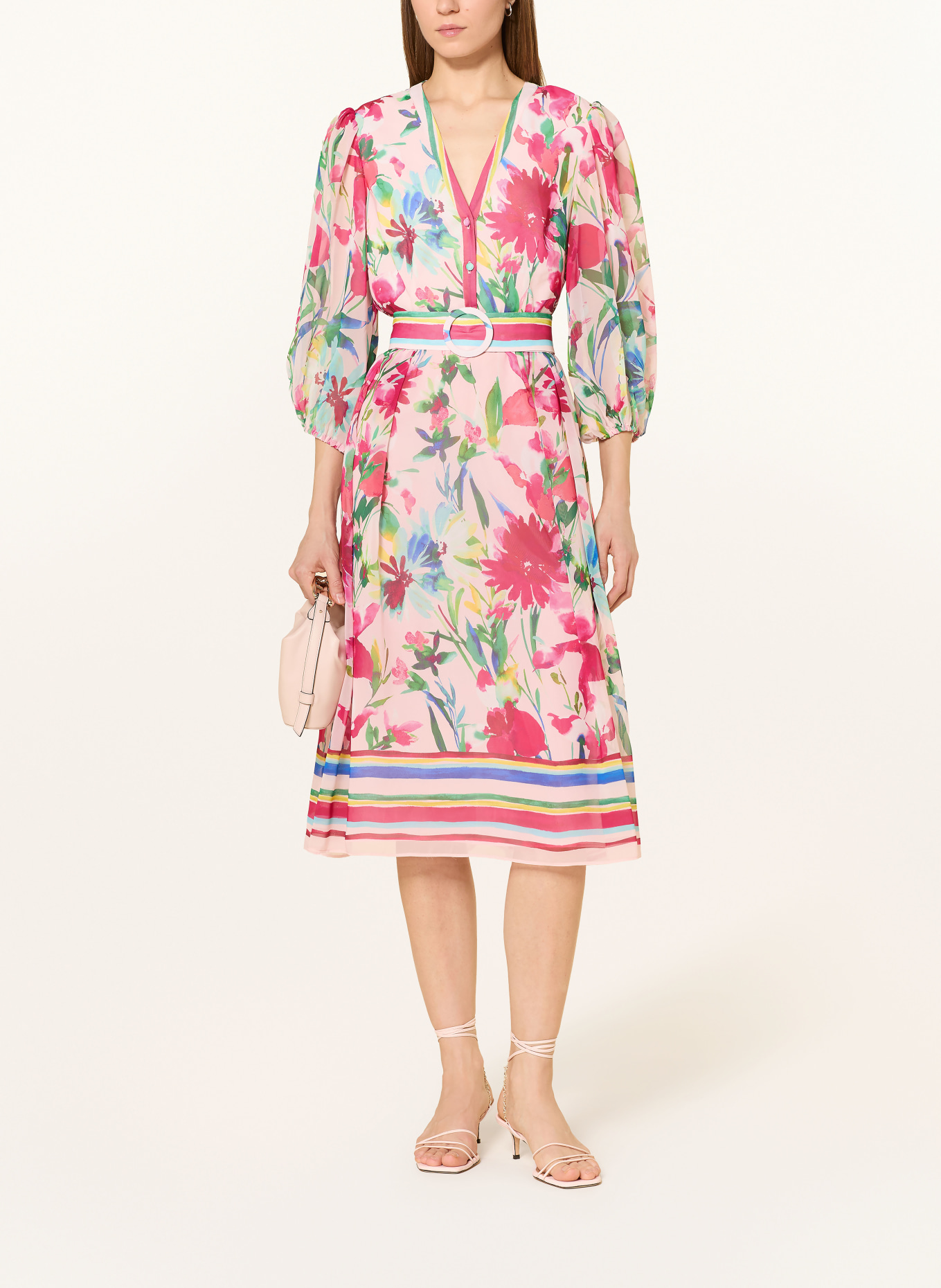 ADRIANNA PAPELL jurk: ROZE / GROEN / BLAUW