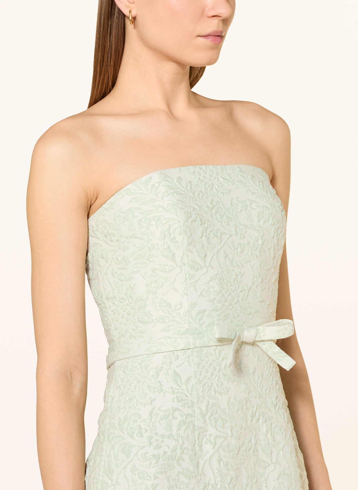 ADRIANNA PAPELL Avondjurk van jacquard met glinsterend garen: MINT