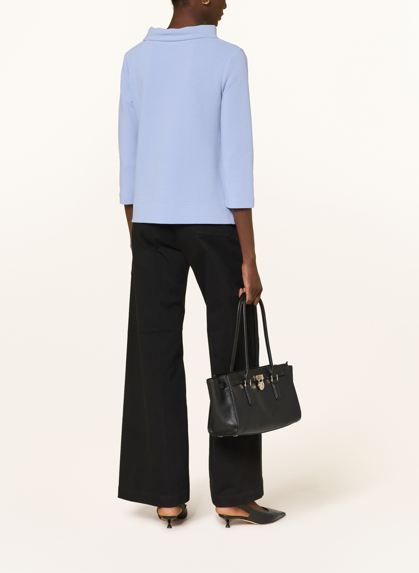 HOBBS Rollkragenshirt BETSY mit 3/4-Arm: HELLBLAU