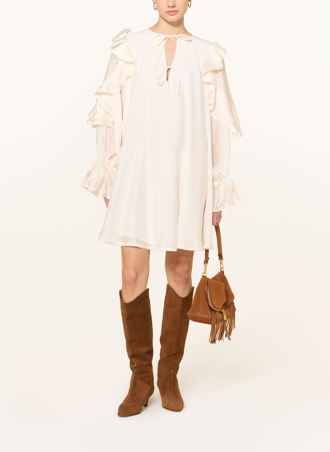 CPH MUSE Kleid CMMOLLY mit Volants: CREME