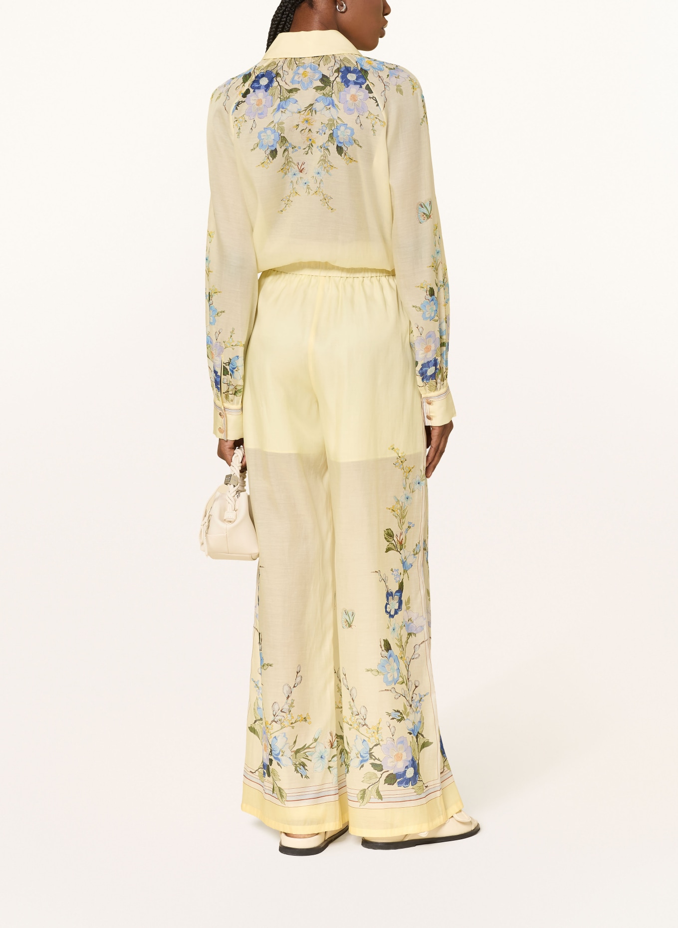 self-portrait Hemdbluse: HELLGELB / GRÜN / BLAU