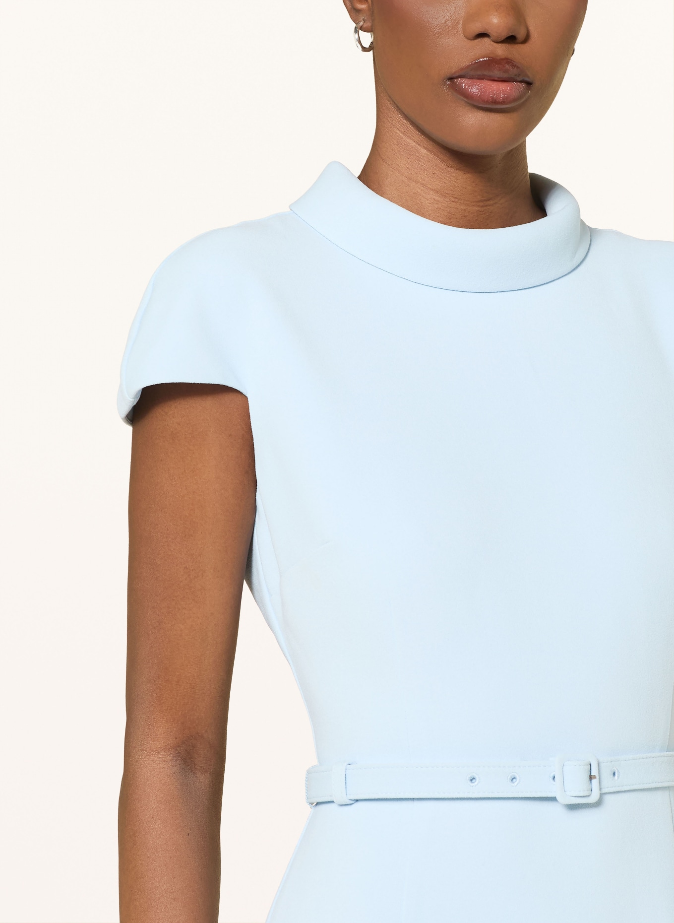 self-portrait Dress with lace: LIGHT BLUE