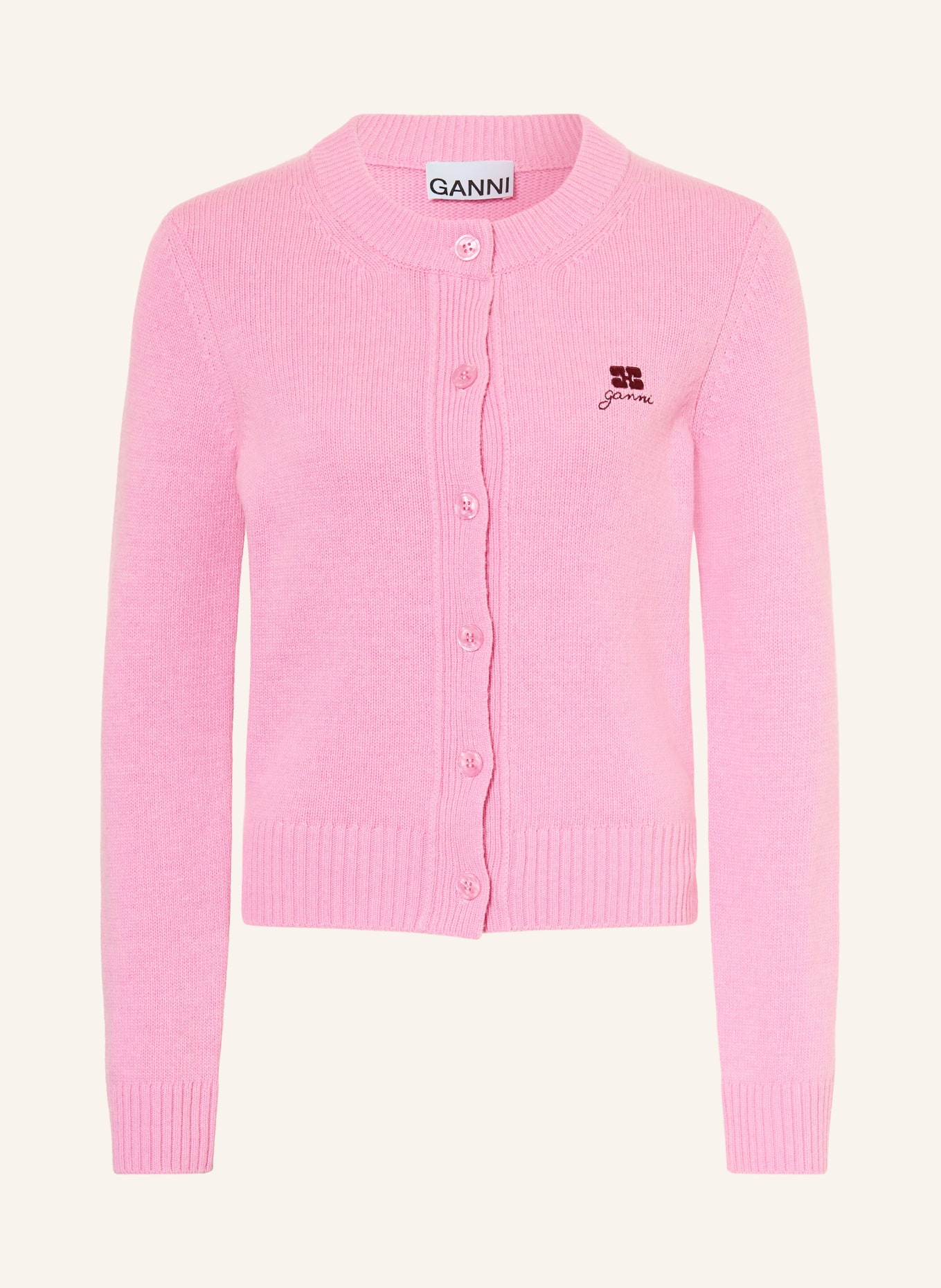 GANNI cardigan: PINK