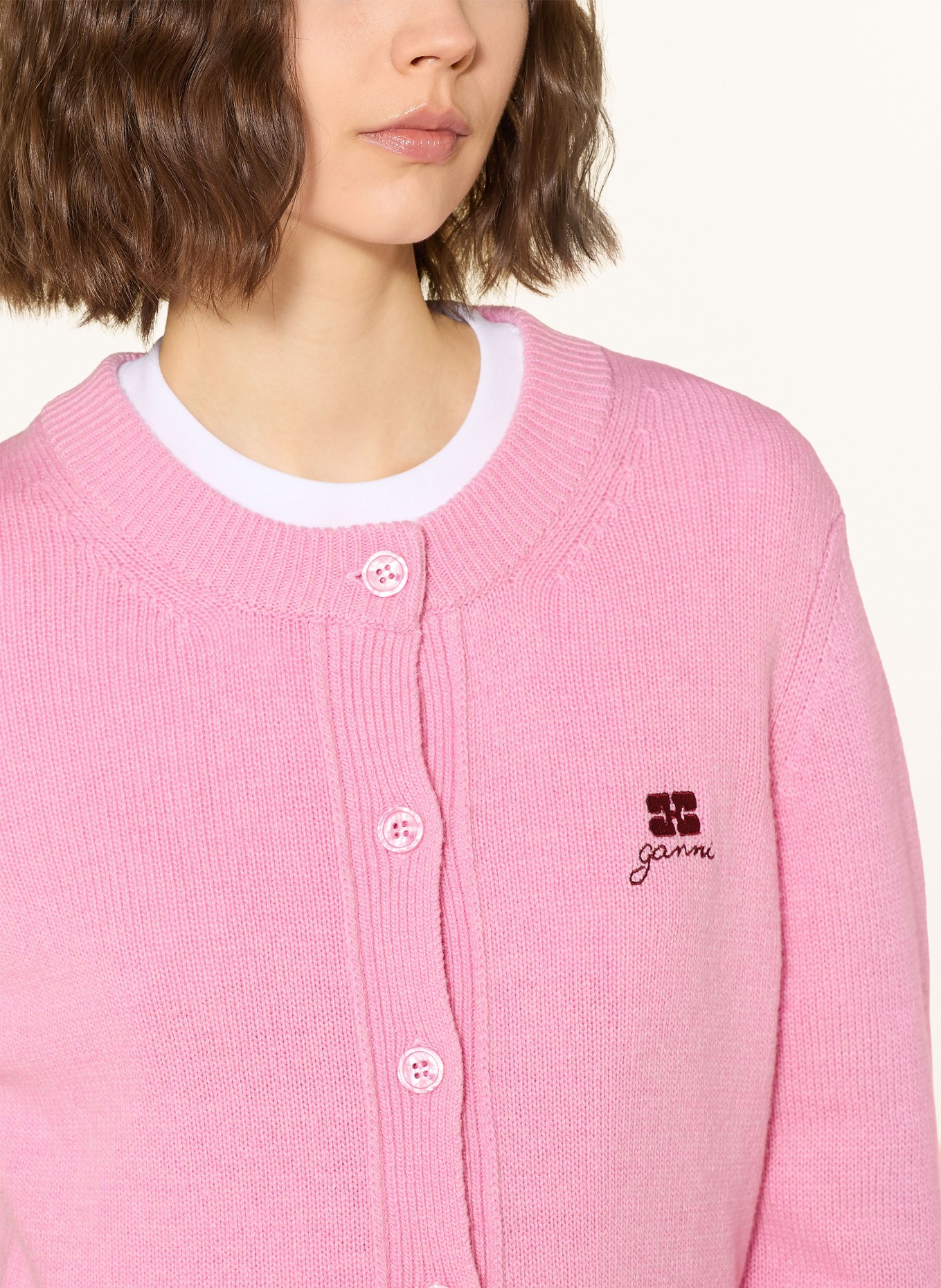 GANNI cardigan: PINK