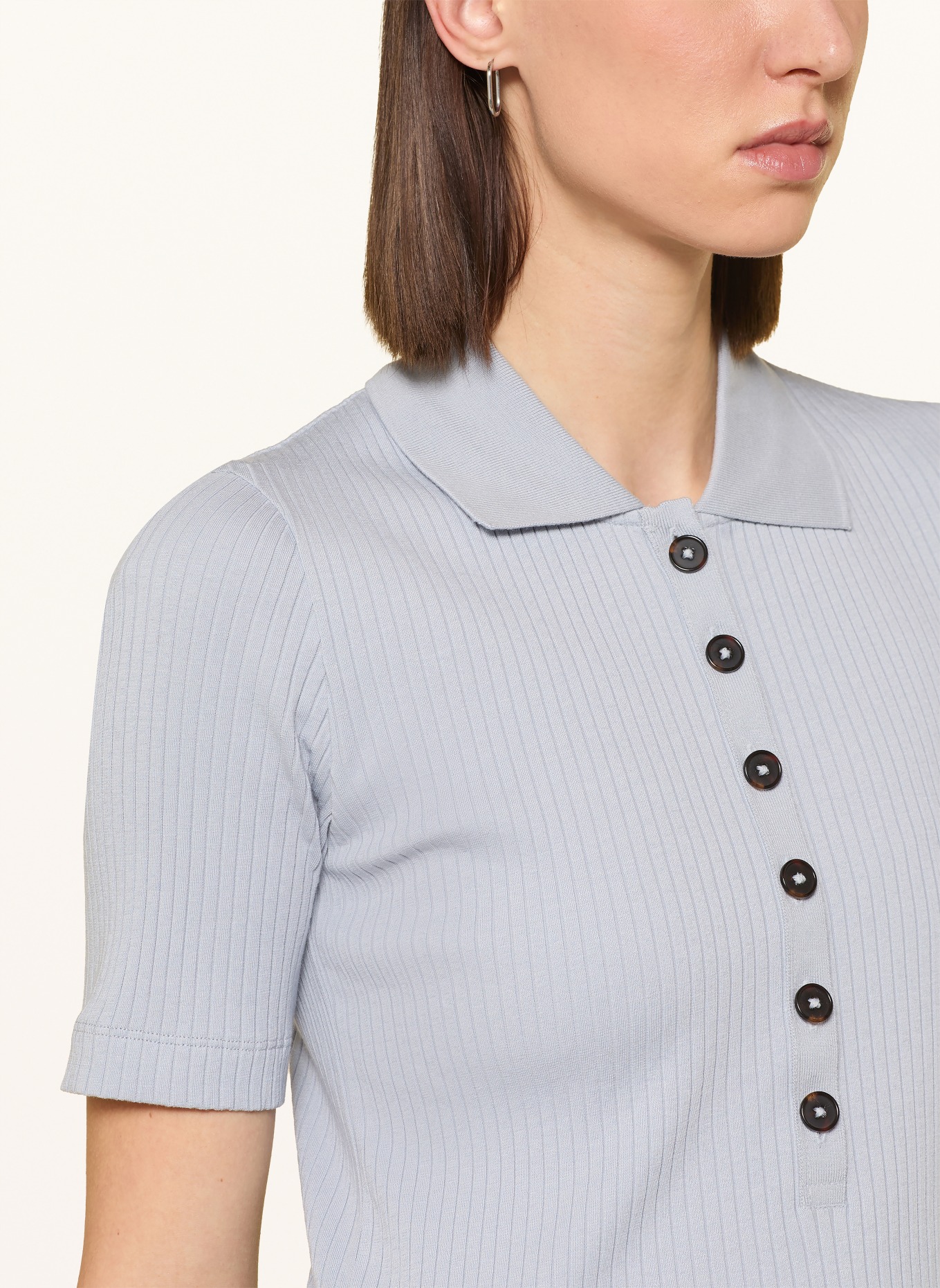 Marc O'Polo Pletené polo tričko: ŠEDÁ