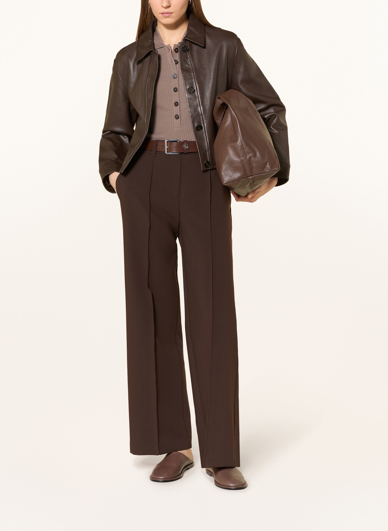 Marc O'Polo Pletené polo tričko: ČERNOŠEDÁ