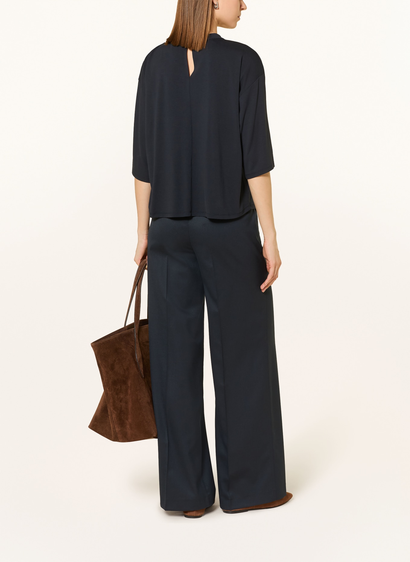 Marc O'Polo Tričko s 3/4 rukávem: TMAVĚ MODRÁ