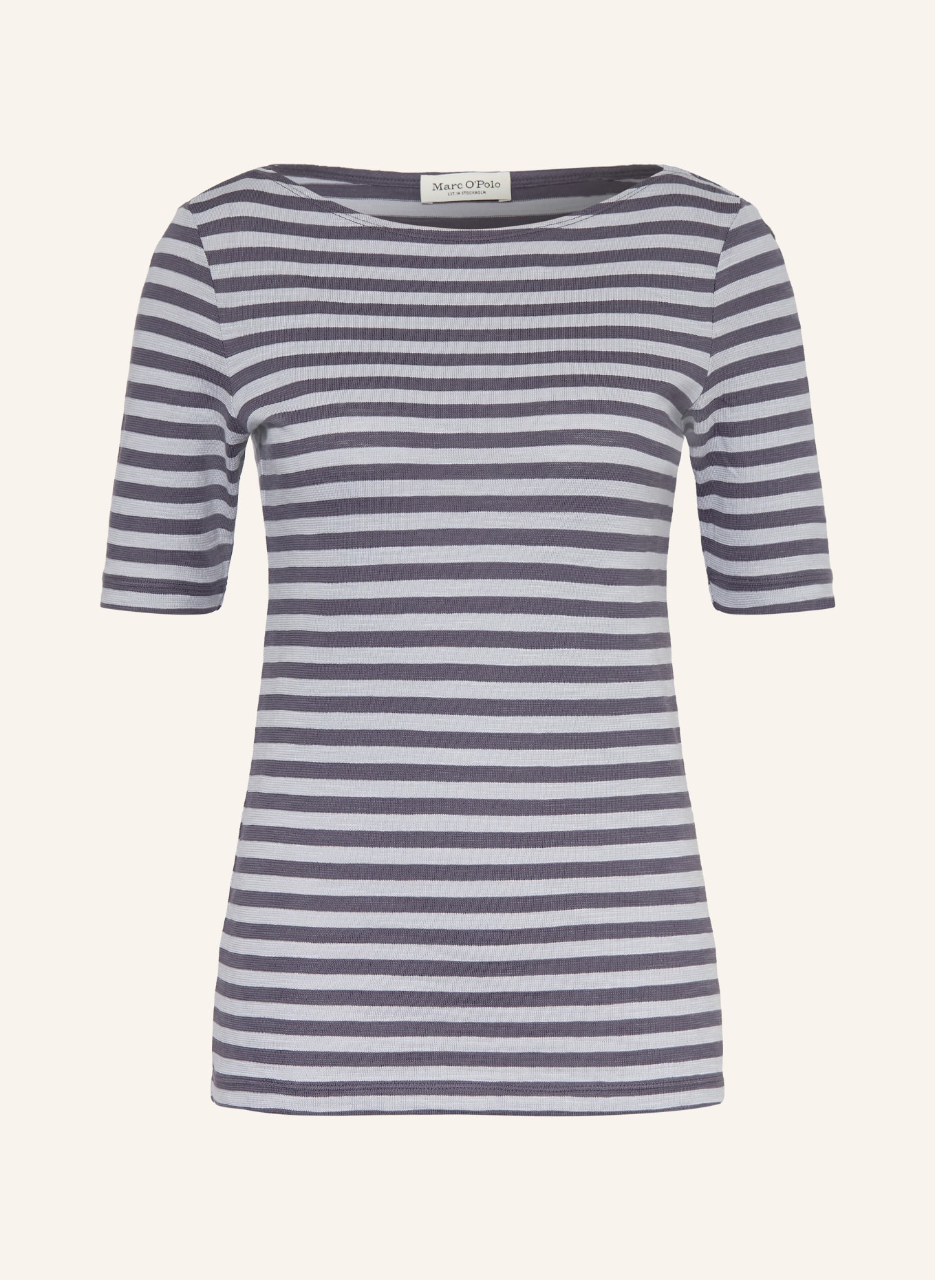 Marc O'Polo tričko: TMAVĚ MODRÁ / ČERNOŠEDÁ