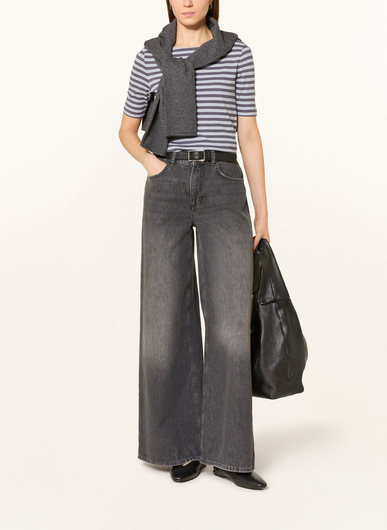 Marc O'Polo tričko: TMAVĚ MODRÁ / ČERNOŠEDÁ