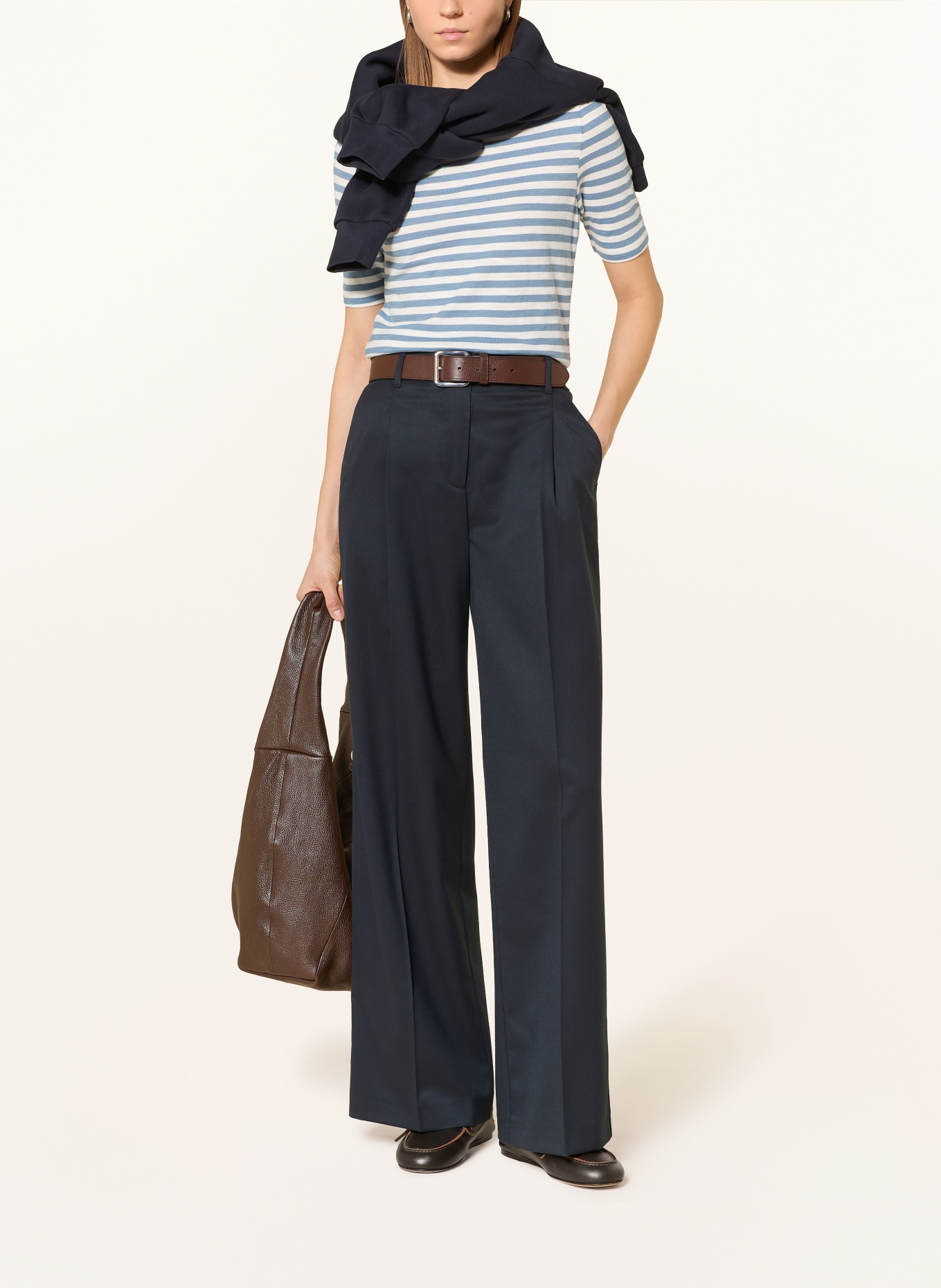 Marc O'Polo tričko: BÍLÁ / MODRÁ