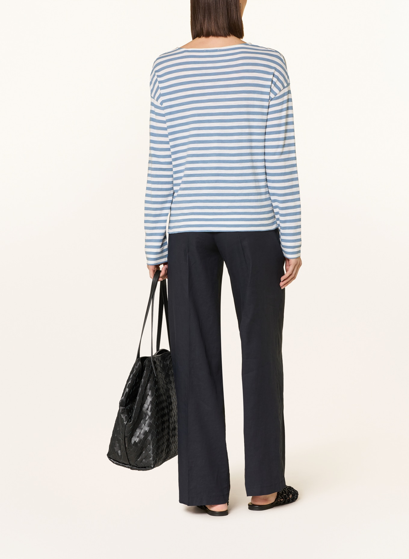 Marc O'Polo svetr: TMAVĚ MODRÁ / BÍLÁ