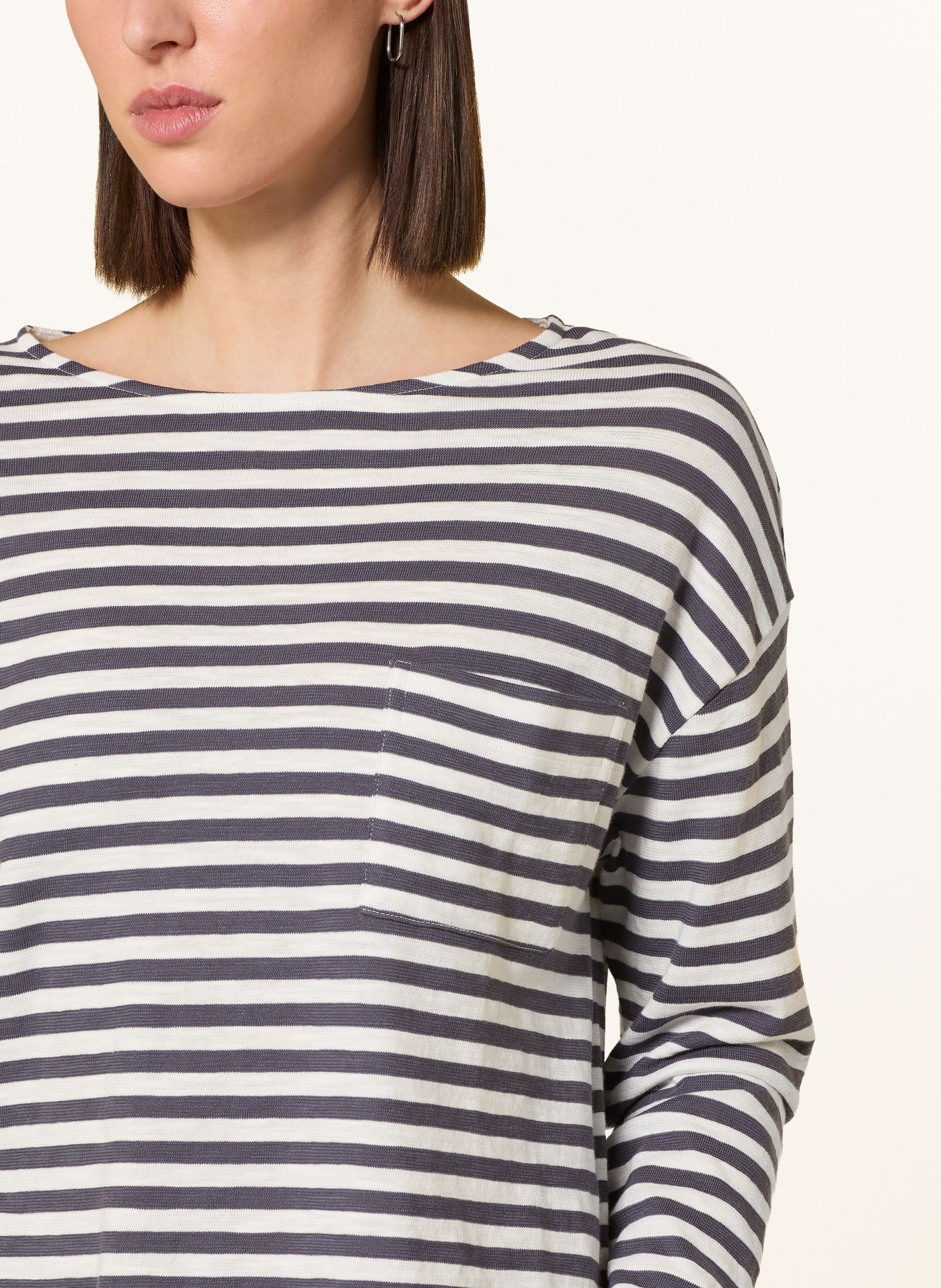 Marc O'Polo svetr: BÍLÁ / TMAVĚ ŠEDÁ