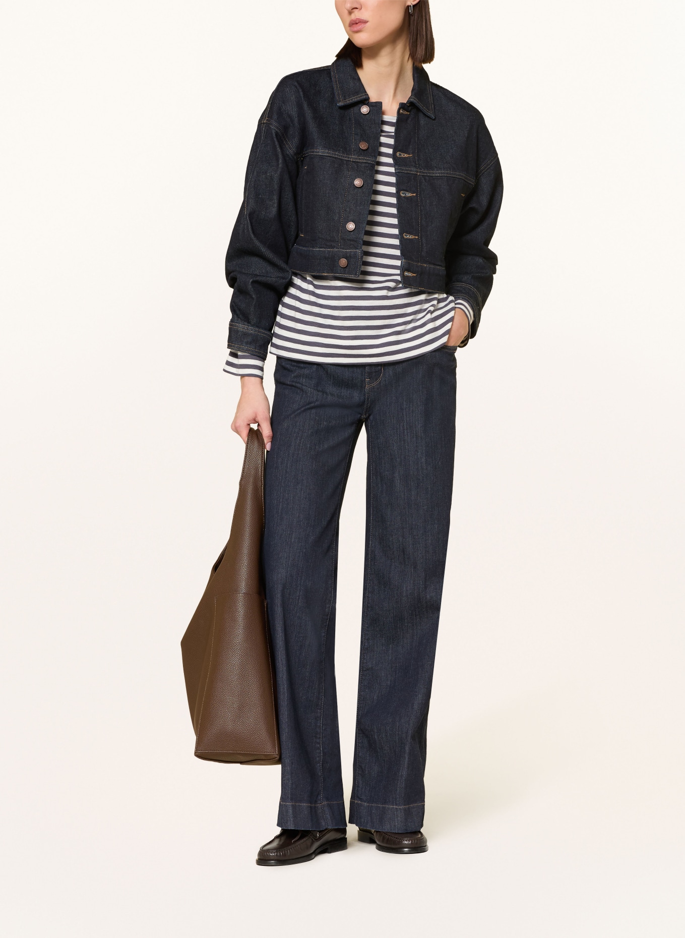 Marc O'Polo svetr: BÍLÁ / TMAVĚ ŠEDÁ