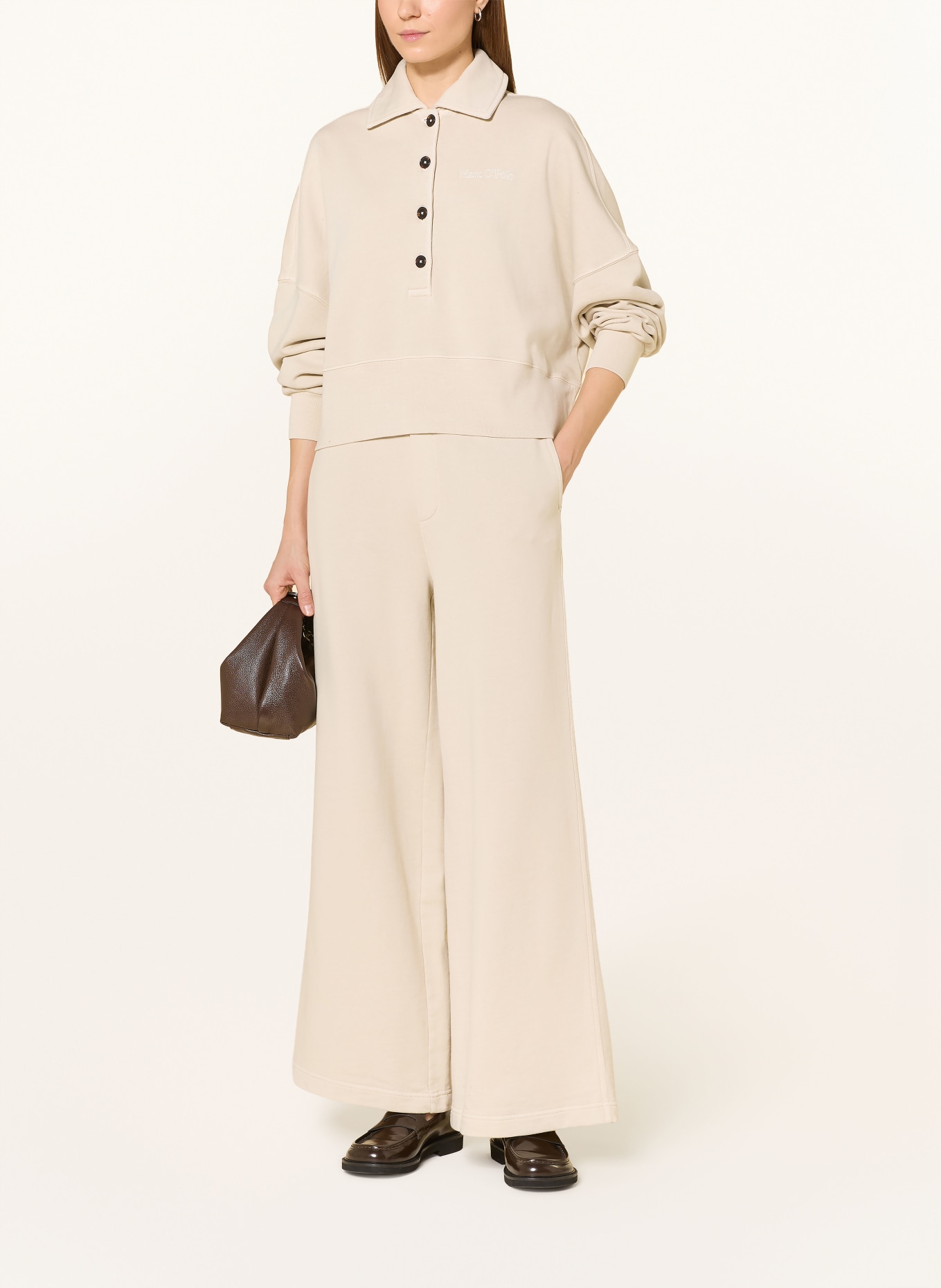 Marc O'Polo Marlenehose aus Jersey: ECRU