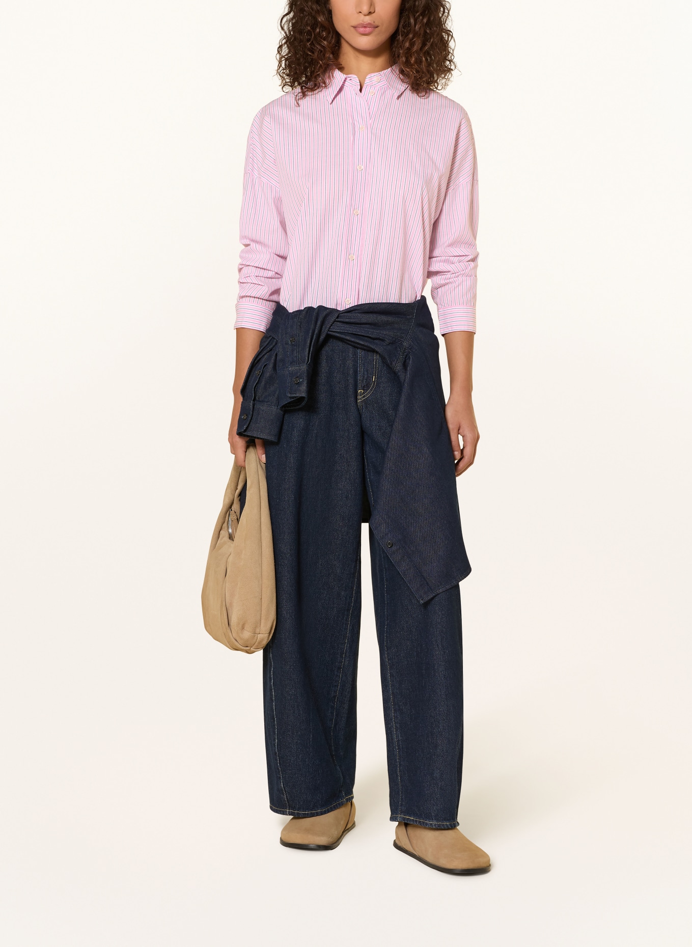 Marc O'Polo košile: RŮŽOVÁ / TMAVĚ MODRÁ / BÍLÁ