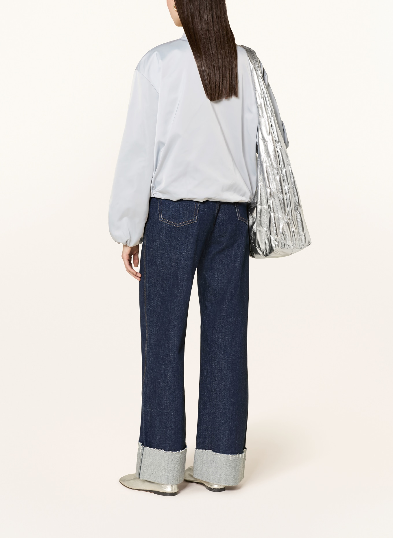 Marc O'Polo satin jacket: BLUE GRAY