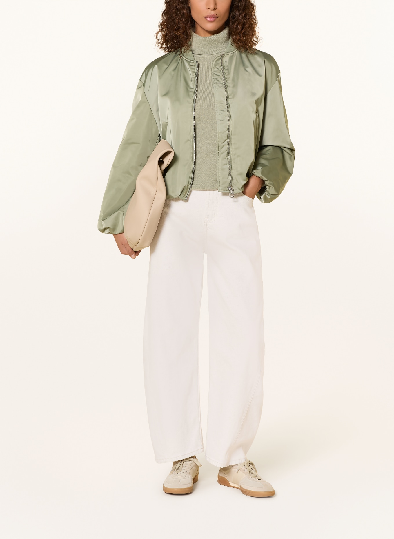 Marc O'Polo Satinblouson: HELLGRÜN