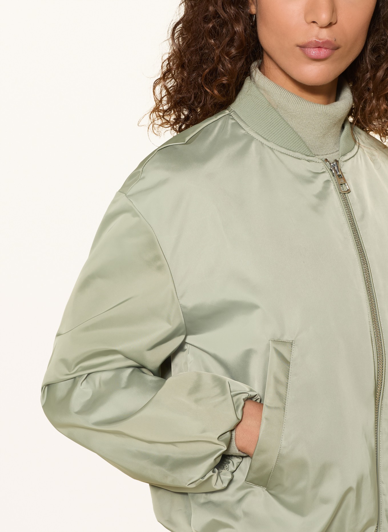 Marc O'Polo Satinblouson: HELLGRÜN