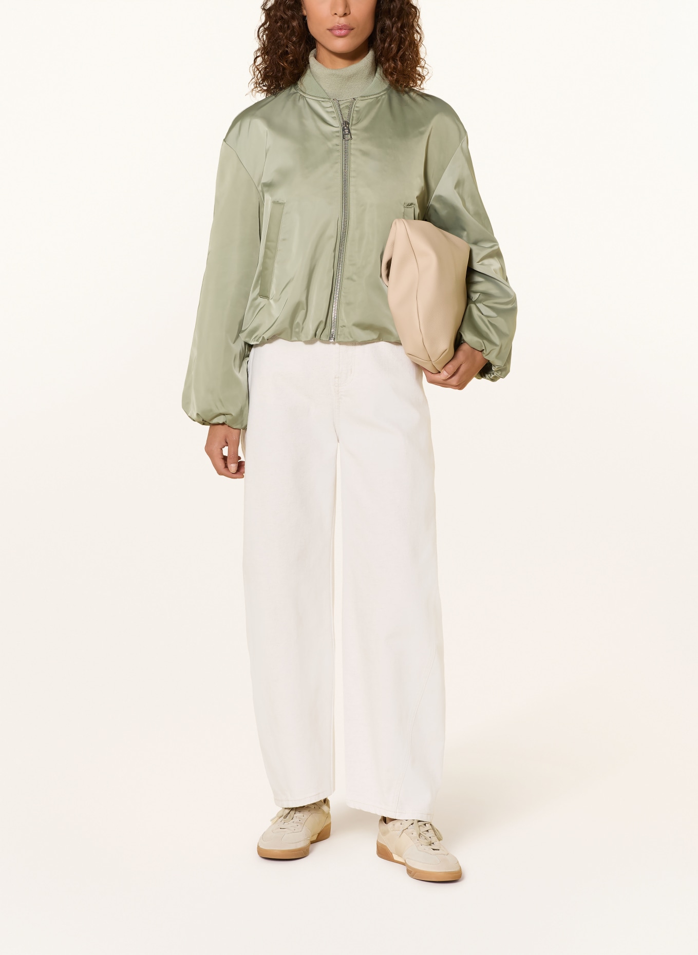 Marc O'Polo Satinblouson: HELLGRÜN