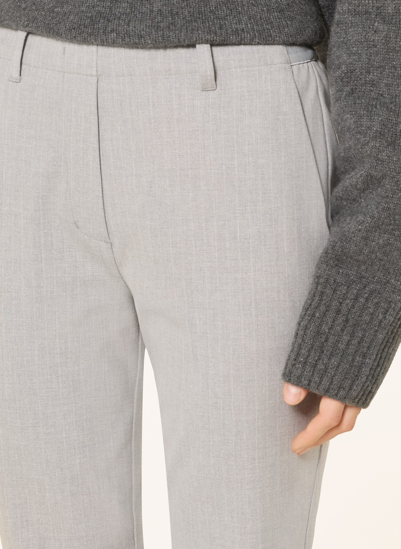 Marc O'Polo 7/8 kalhoty MALIN: A22 multi/gravel grey melange