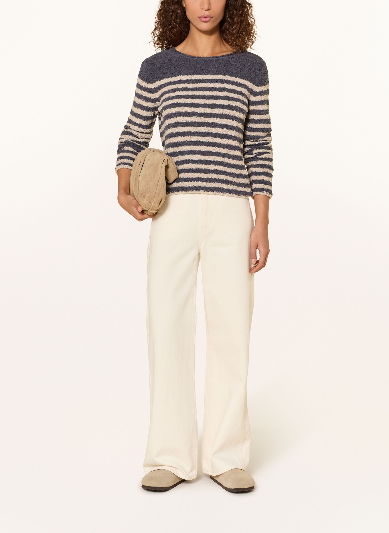 Marc O'Polo Strickjacke: DUNKELGRAU / HELLGRAU