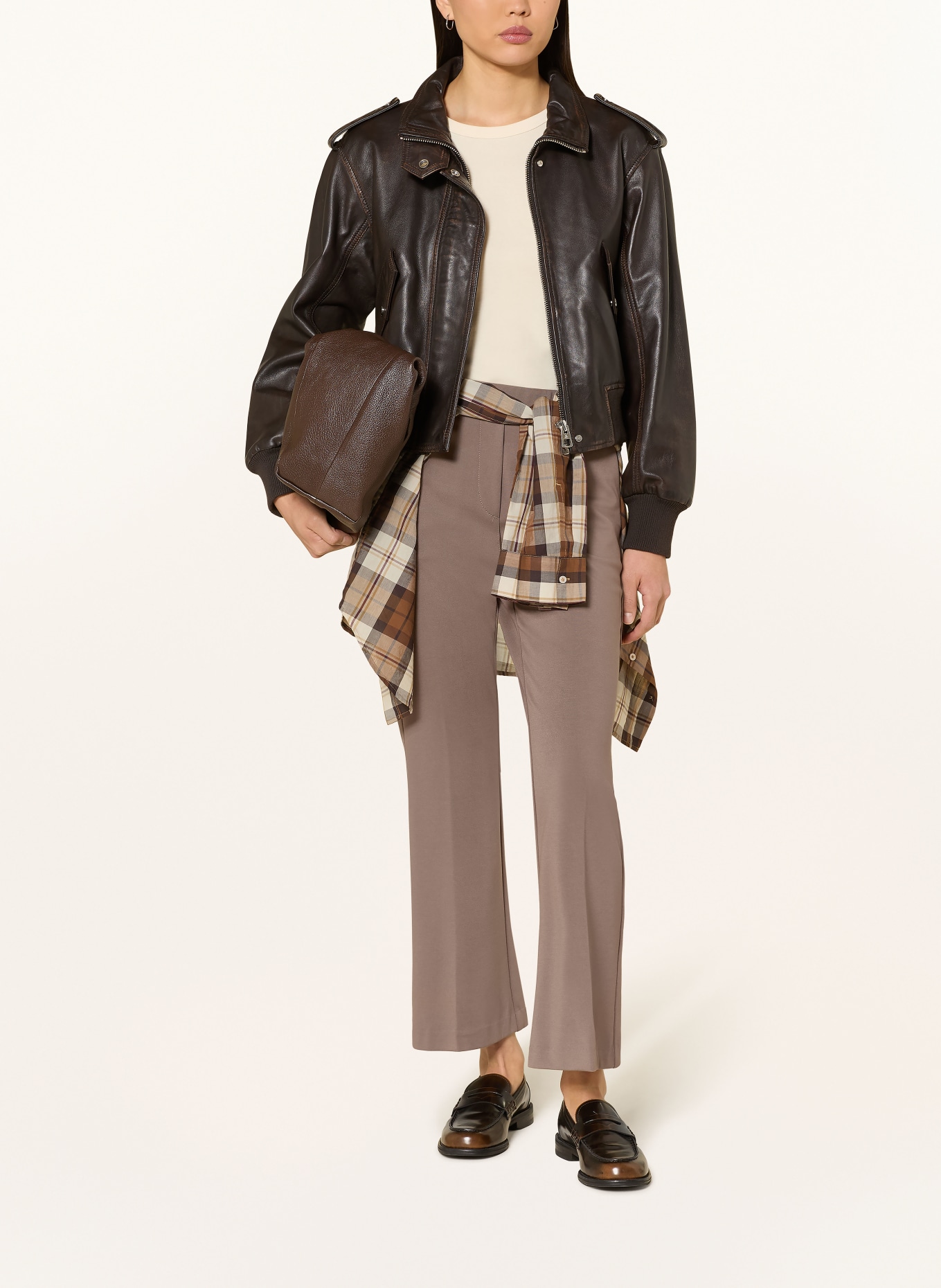 Marc O'Polo Bootcut-Hose MARTHE FLARED: 753 chalky brown