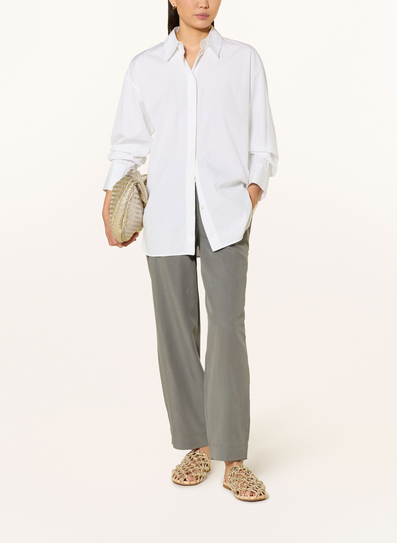 Marc O'Polo Kalhoty MINU BARREL: 466 ashy moss