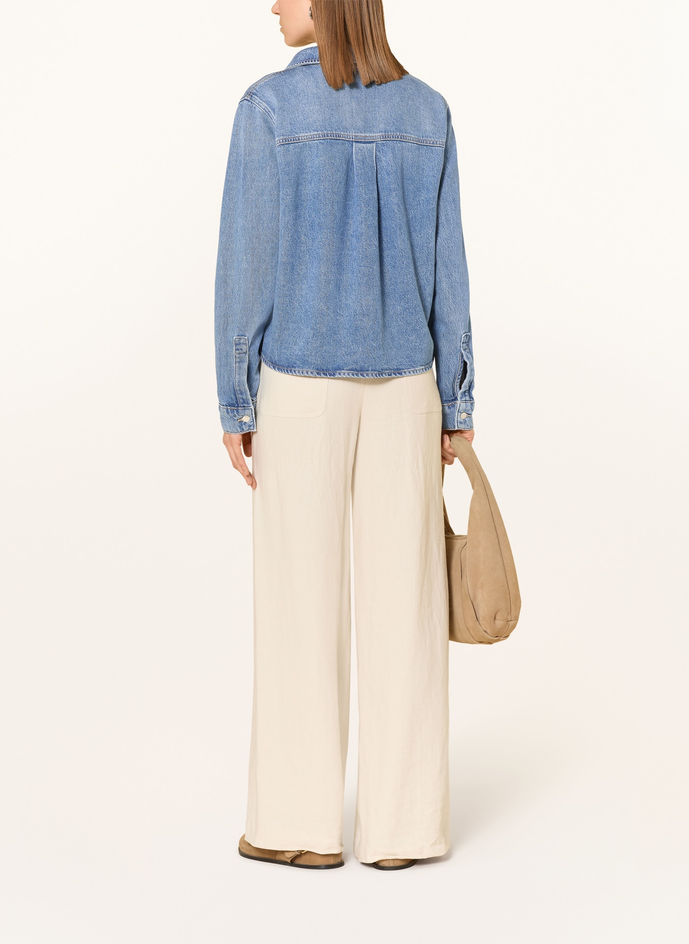 Marc O'Polo Blusenshirt in Jeansoptik: BLAU