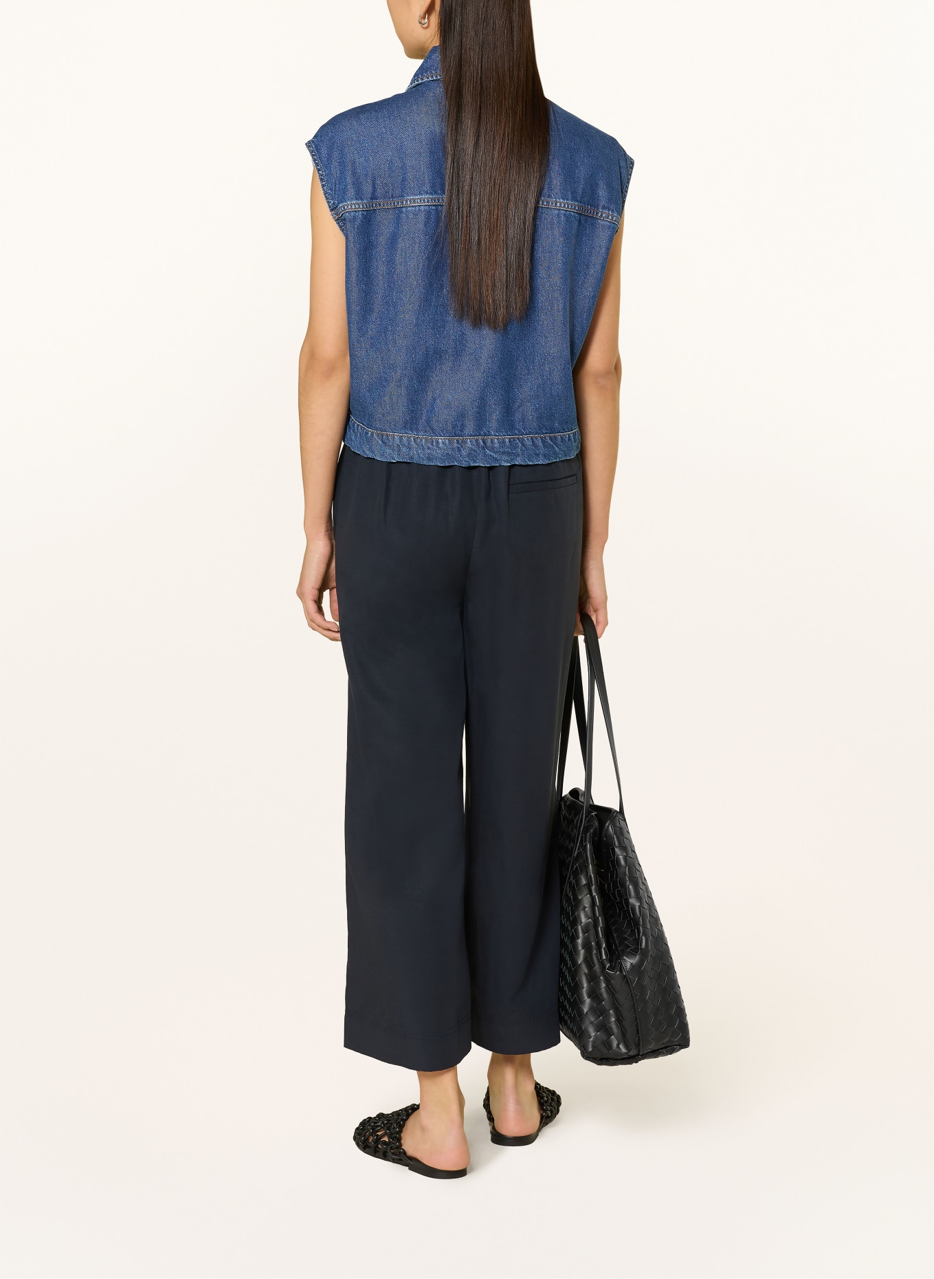 Marc O'Polo Culotte MARGO WIDE: DONKERBLAUW