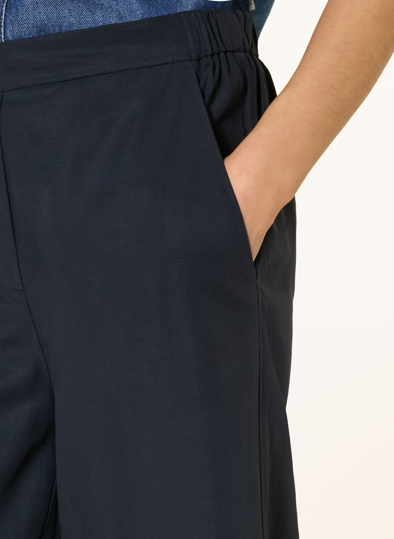 Marc O'Polo Culotte MARGO WIDE: DONKERBLAUW