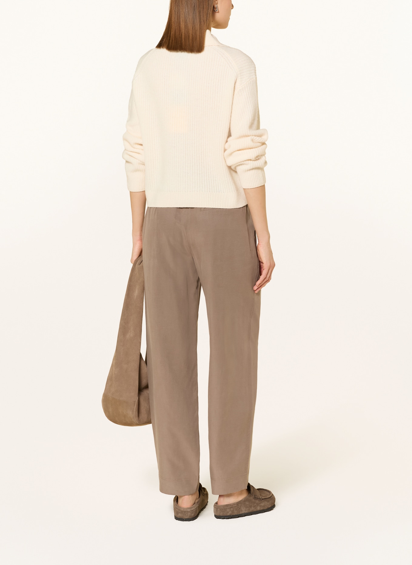 Marc O'Polo Kalhoty MINU BARREL: ČERNOŠEDÁ