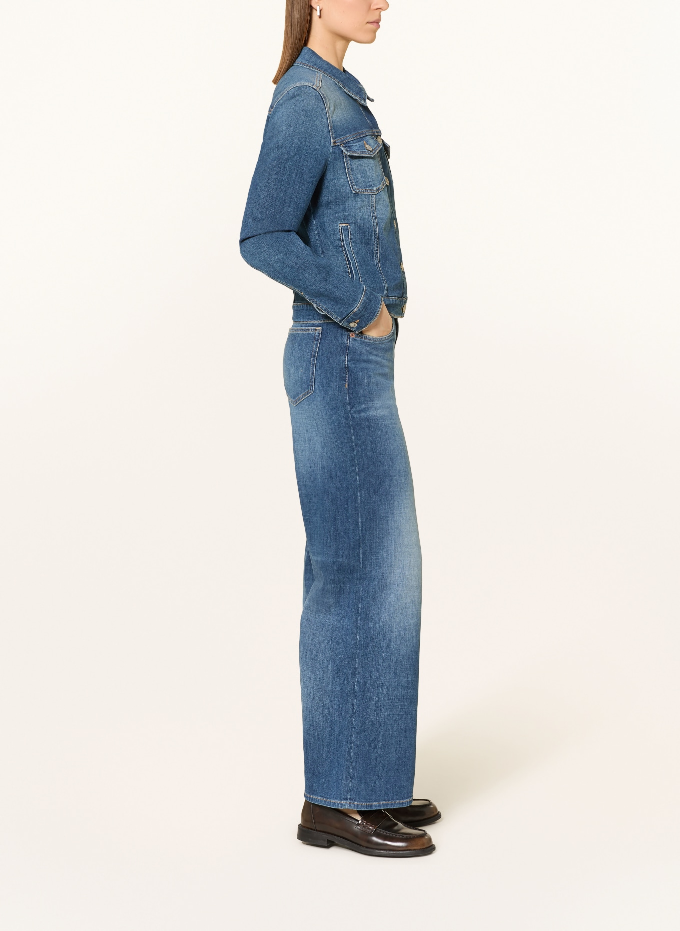 Marc O'Polo Džíny s širokými nohavicemi LANIA: 008 Cashmere dark blue wash